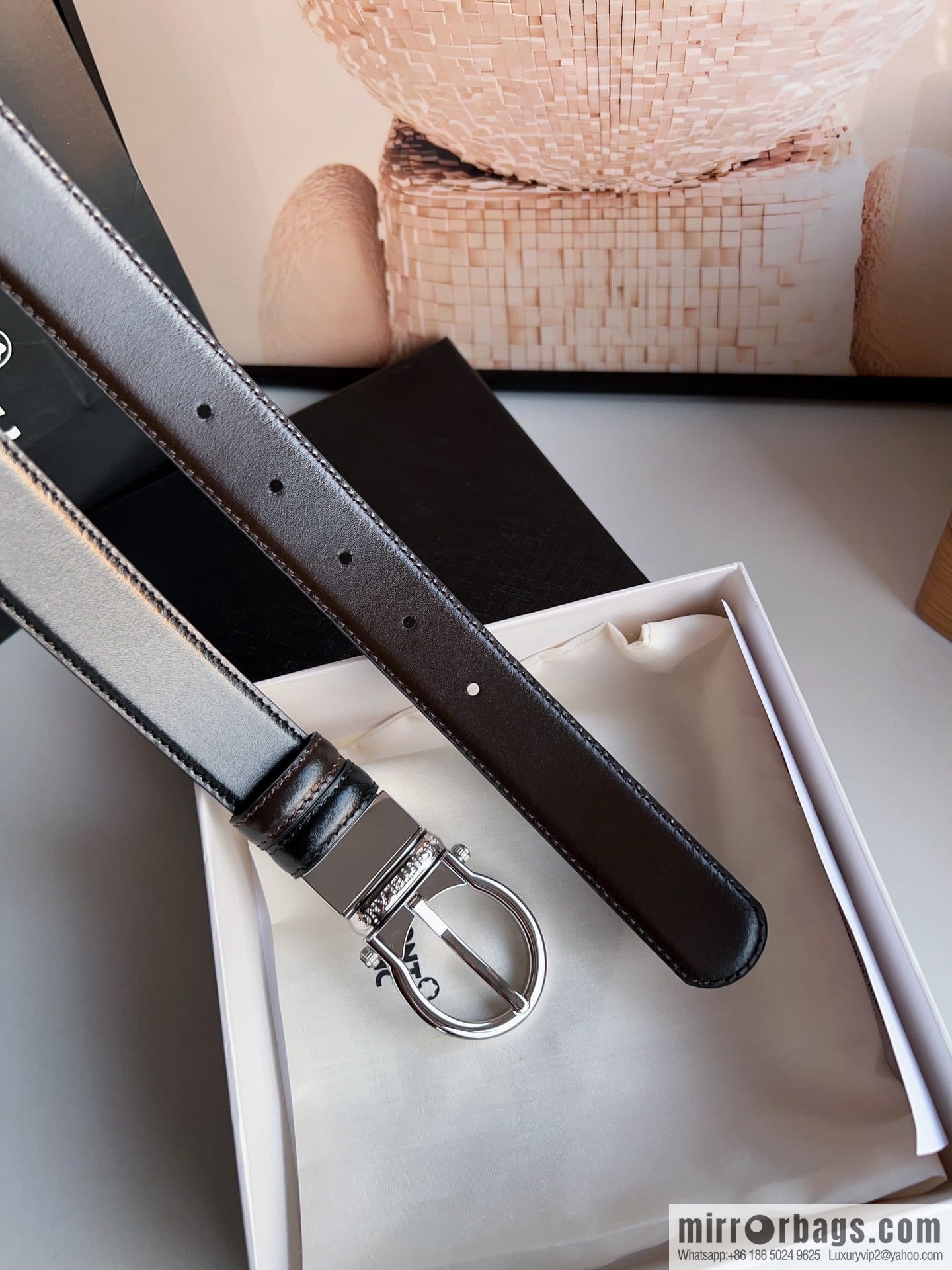 Montblanc, Men's Classic 3.0cm Rotatable Oval Double Sided Belt