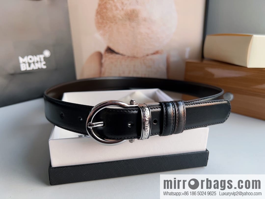 Montblanc, Men's Classic 3.0cm Rotatable Oval Double Sided Belt