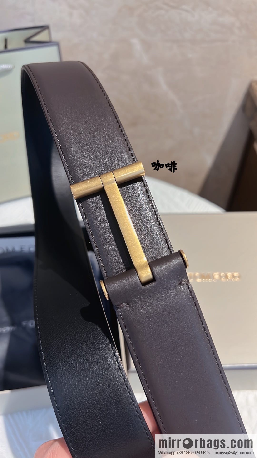 TOMFORD Tom Ford Men's T-Buckle Double-Sided Belt 4.0cm