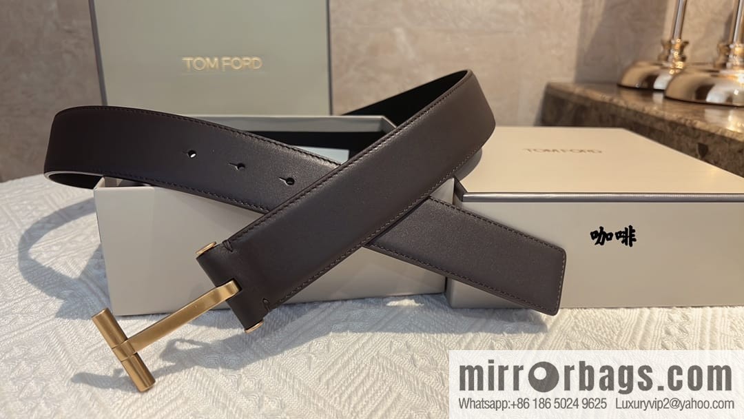 TOMFORD Tom Ford Men's T-Buckle Double-Sided Belt 4.0cm