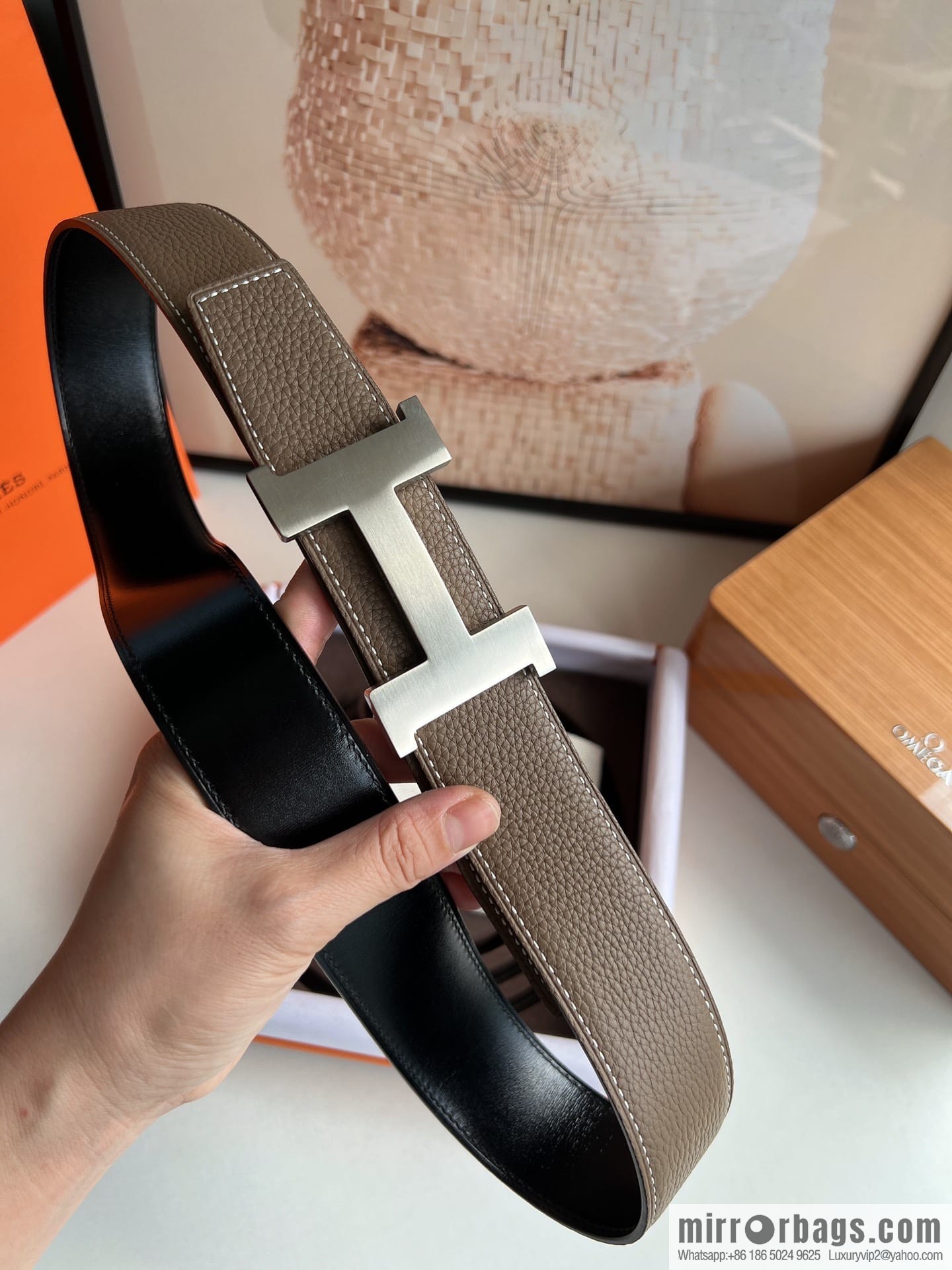 Hermes Hermes, Original Quality Hardware Craft Men's 3.8cm Belt