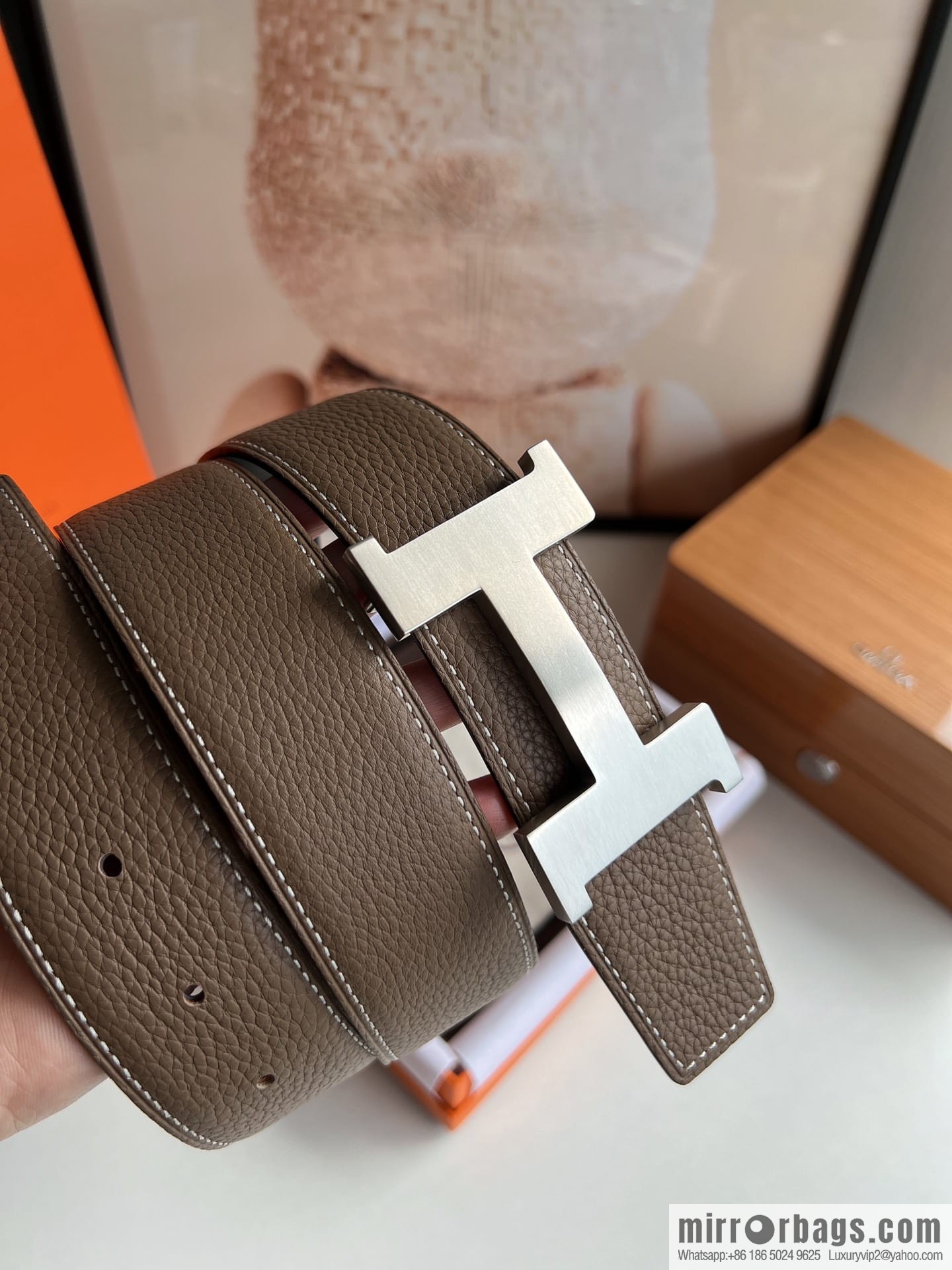 Hermes Hermes, Original Quality Hardware Craft Men's 3.8cm Belt