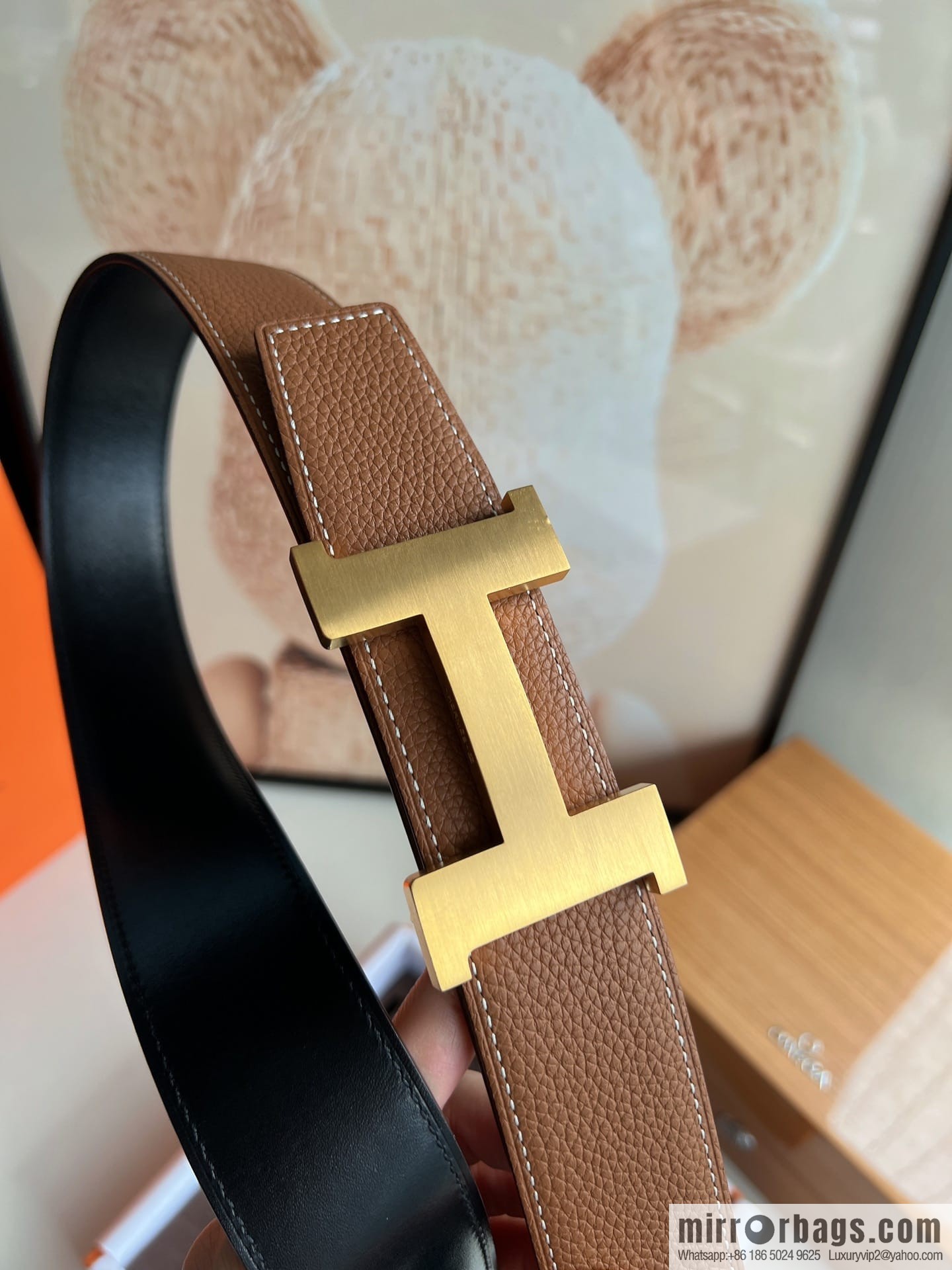 Hermes Hermes, Original Quality Hardware Craft Men's 3.8cm Belt