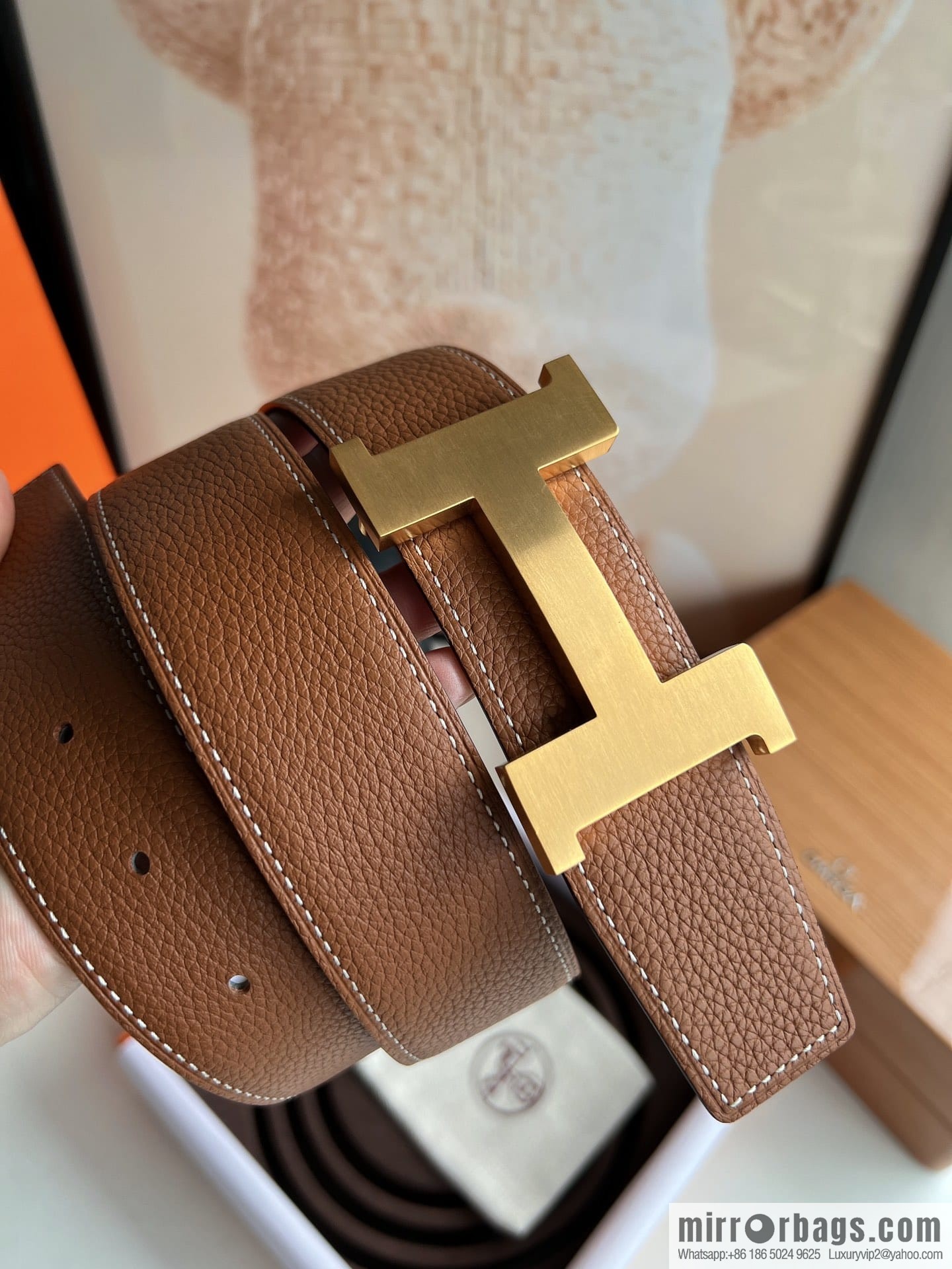 Hermes Hermes, Original Quality Hardware Craft Men's 3.8cm Belt