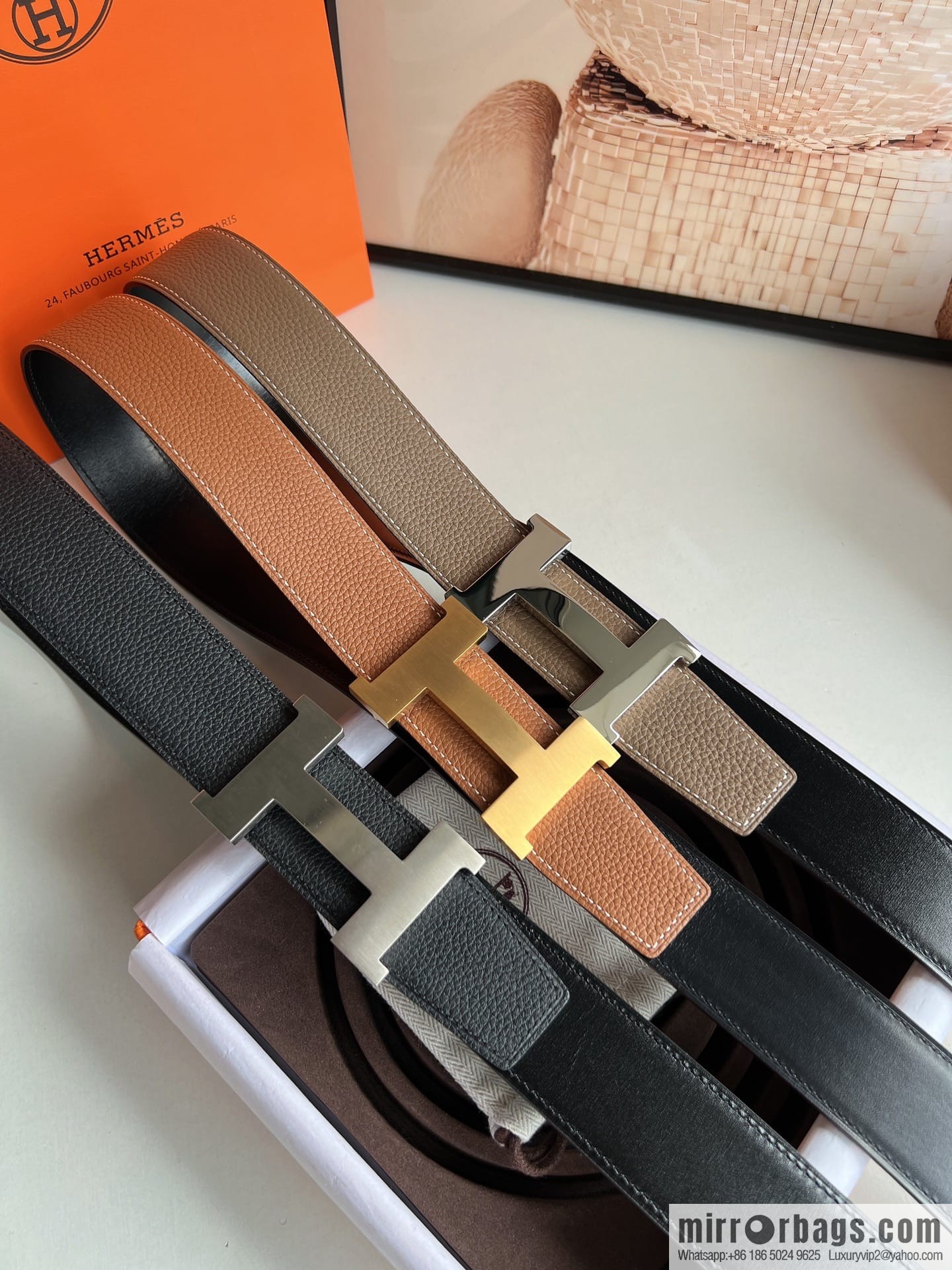 Hermes Hermes, Original Quality Hardware Craft Men's 3.8cm Belt