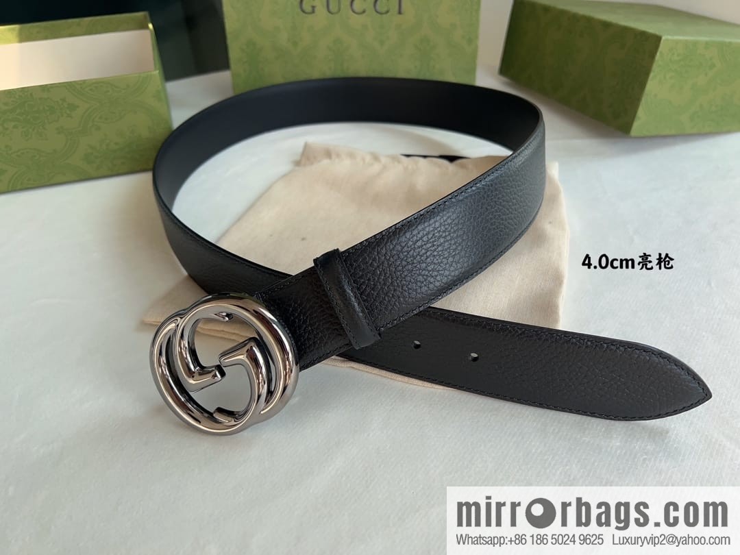 Gucci Gucci, Original Lychee Texture 4.0cm Belt