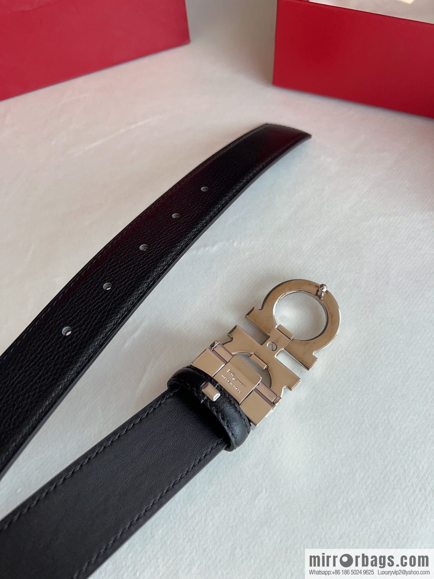 Ferragamo Ferragamo, First Cowhide Sheep Textured Men's 3.5 Belt