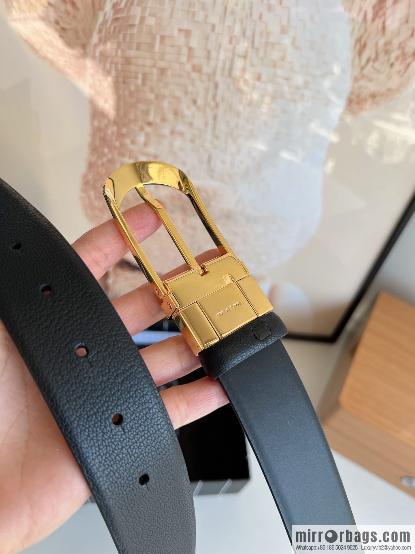 Zegna, black imported cowhide material belt men 3.5cm
