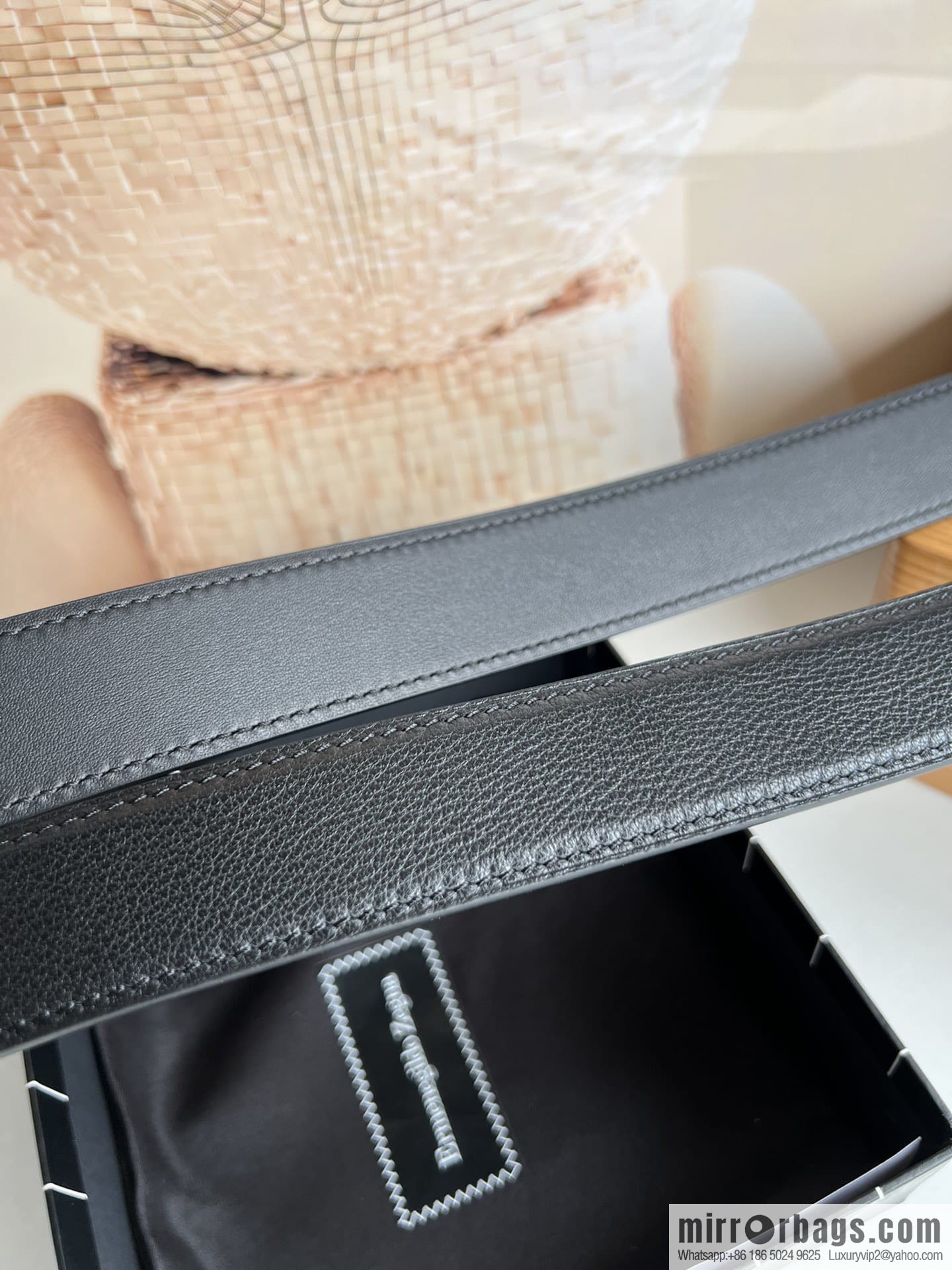 Zegna, double-sided first-layer cowhide sheepskin texture belt men 3.5cm