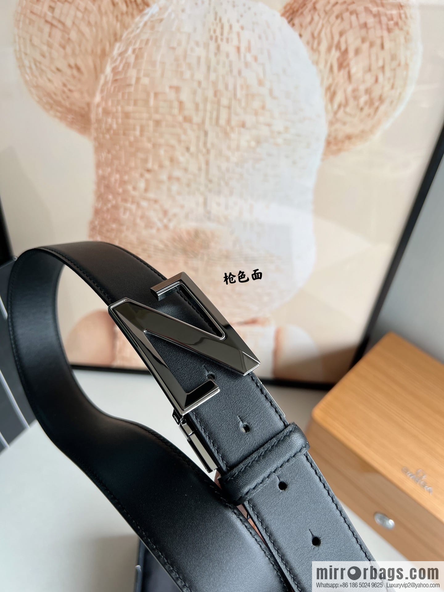 Zegna, double-sided first-layer cowhide sheepskin texture belt men 3.5cm