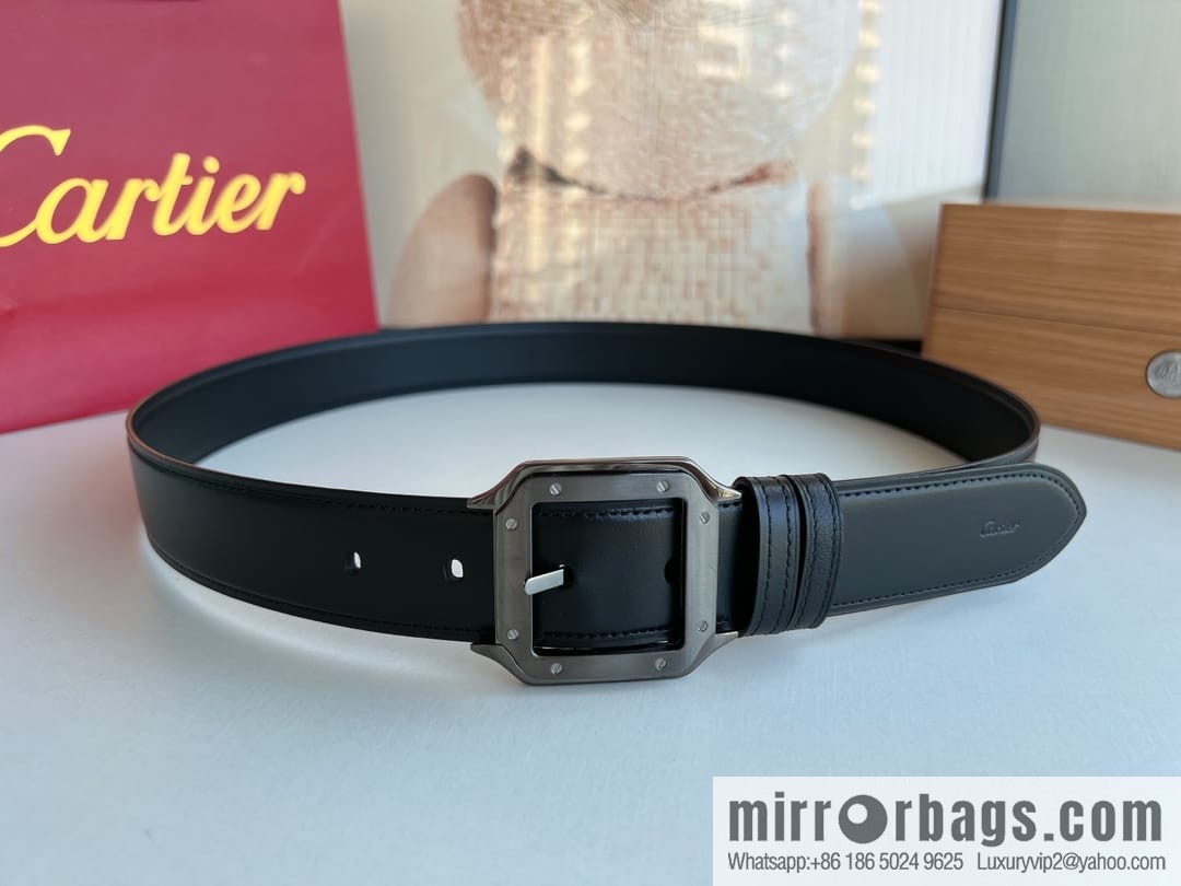 Cartier, textured cowhide double-sided men's belt