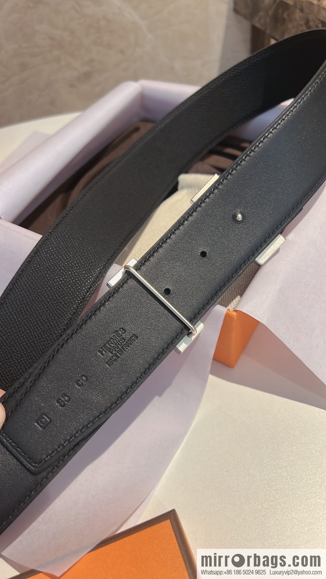 Hermes Men's Belt Gold Silver Solder Joint Metal Buckle Men's 42mm Belt