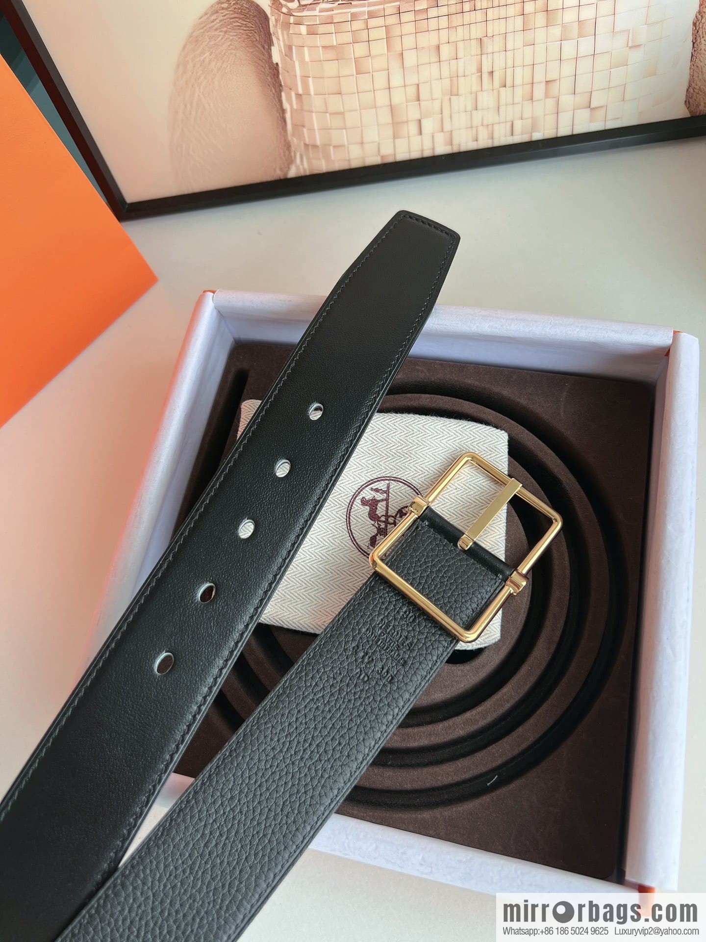 Hermes Hermes 40mm Nathan Double Sided External Belt