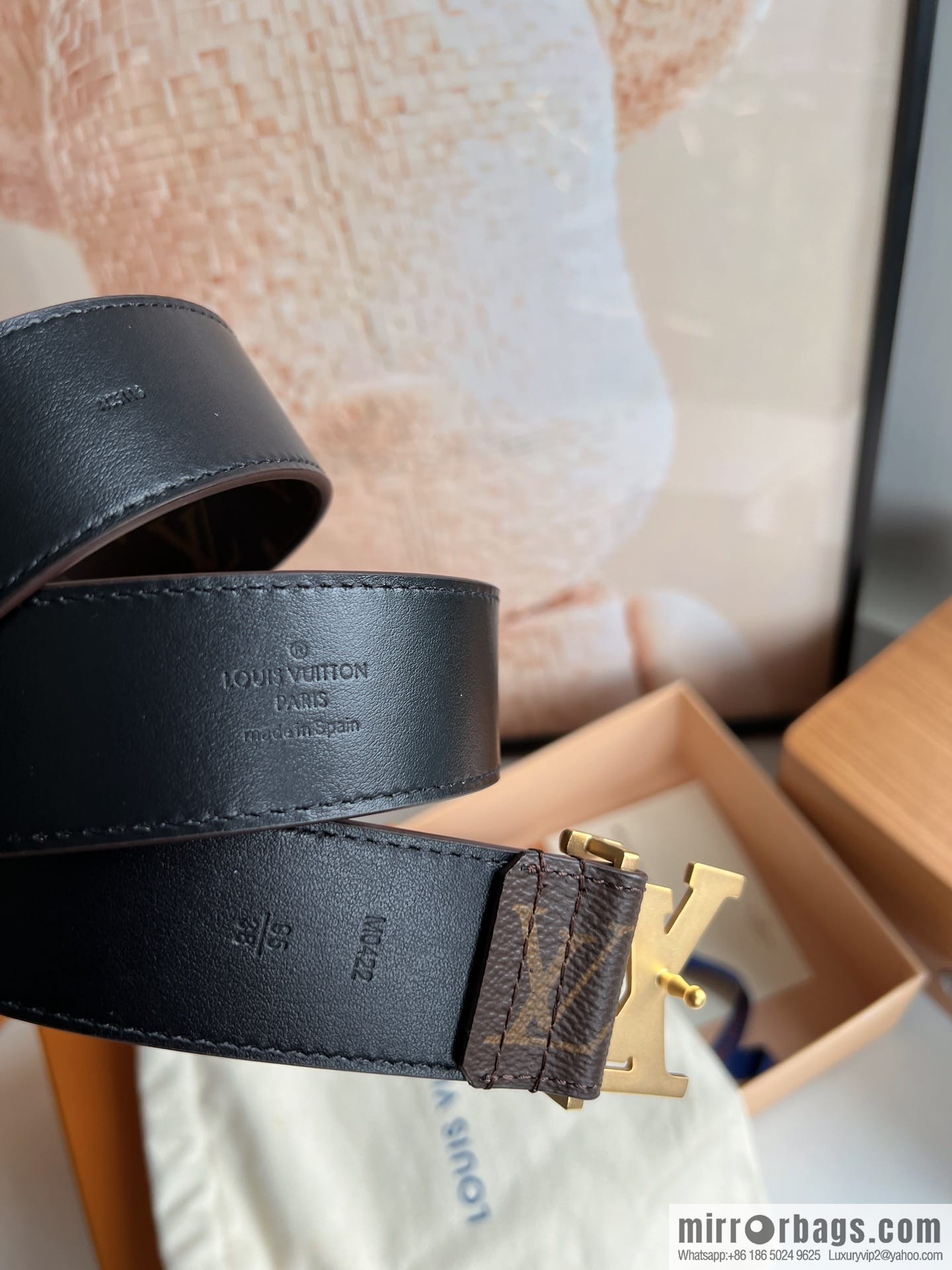 LV/Louis Vuitton LV PYRAMIDE 40 mm belt