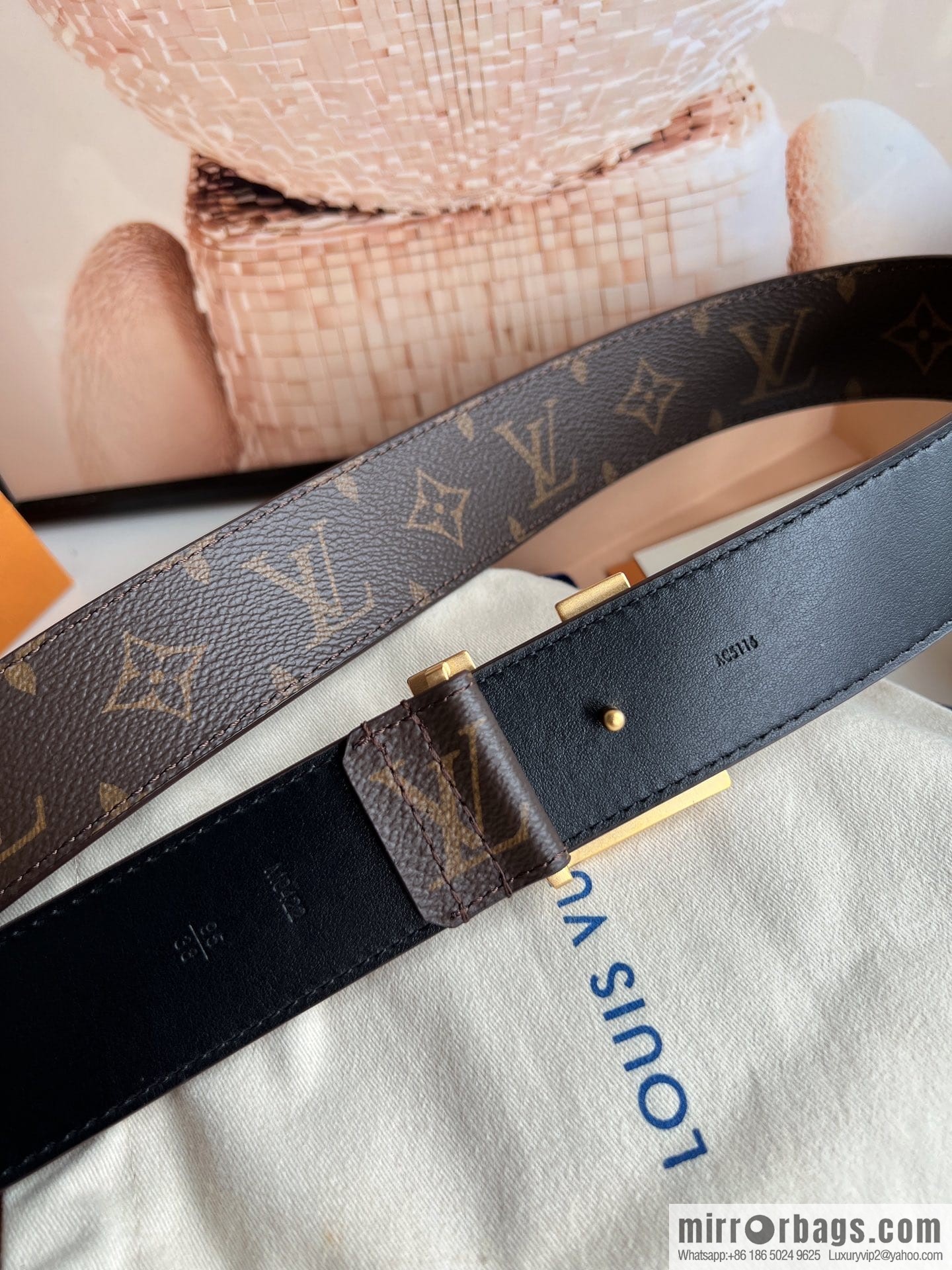 LV/Louis Vuitton LV PYRAMIDE 40 mm belt