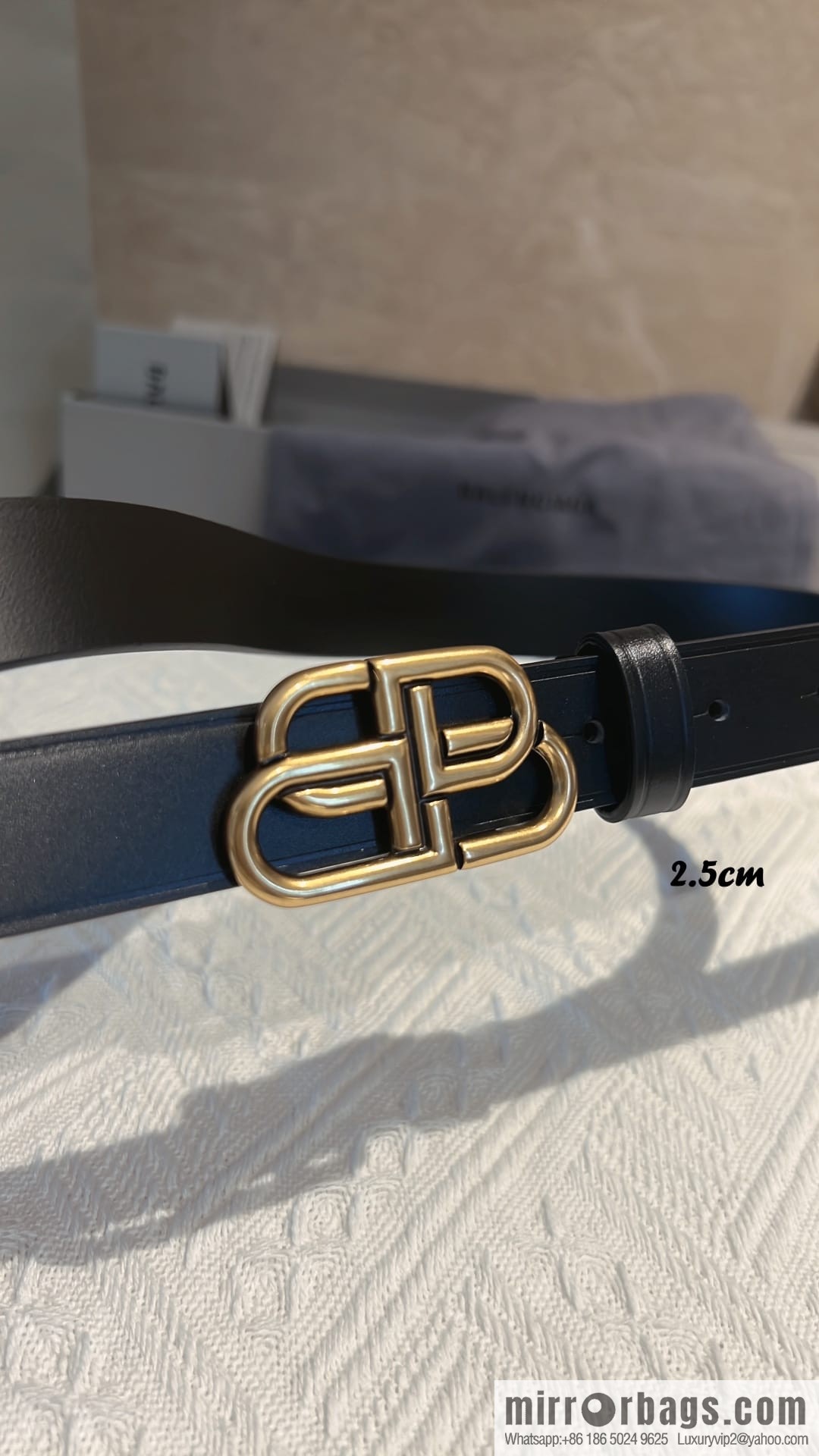 BALENCIAGA Balenciaga, Ladies 2.5cm Lock BB Belt