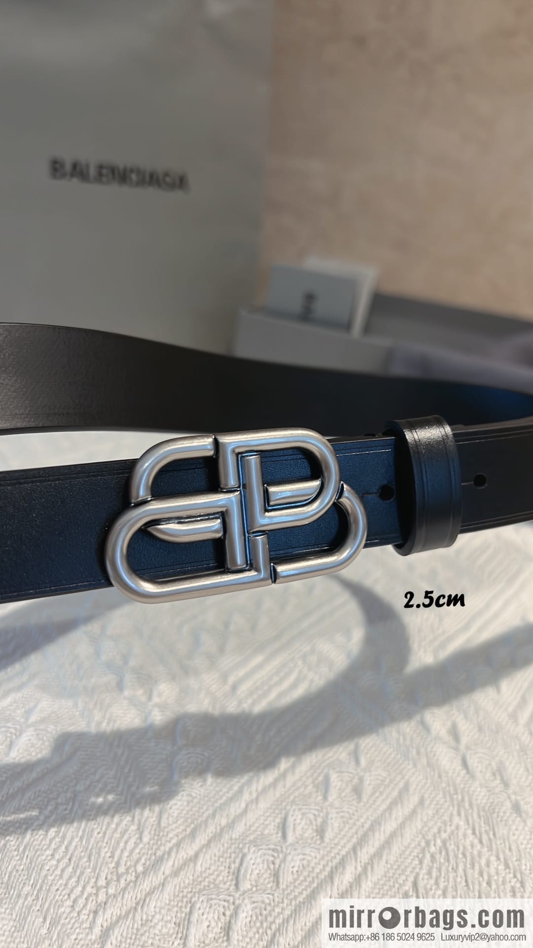 BALENCIAGA Balenciaga, Ladies 2.5cm Lock BB Belt