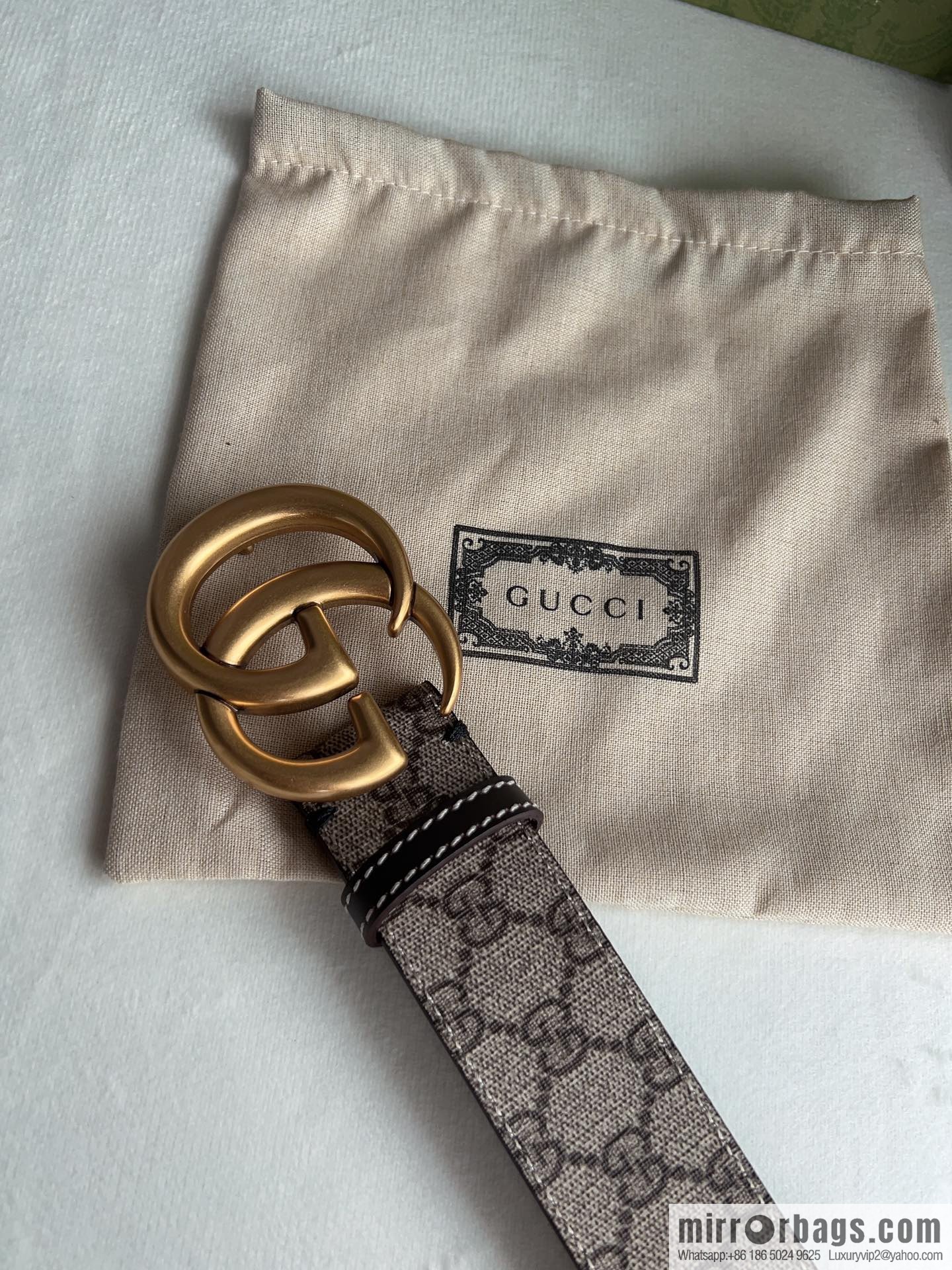 Gucci Gucci GG Supreme Double G Buckle Belt 4.0cm