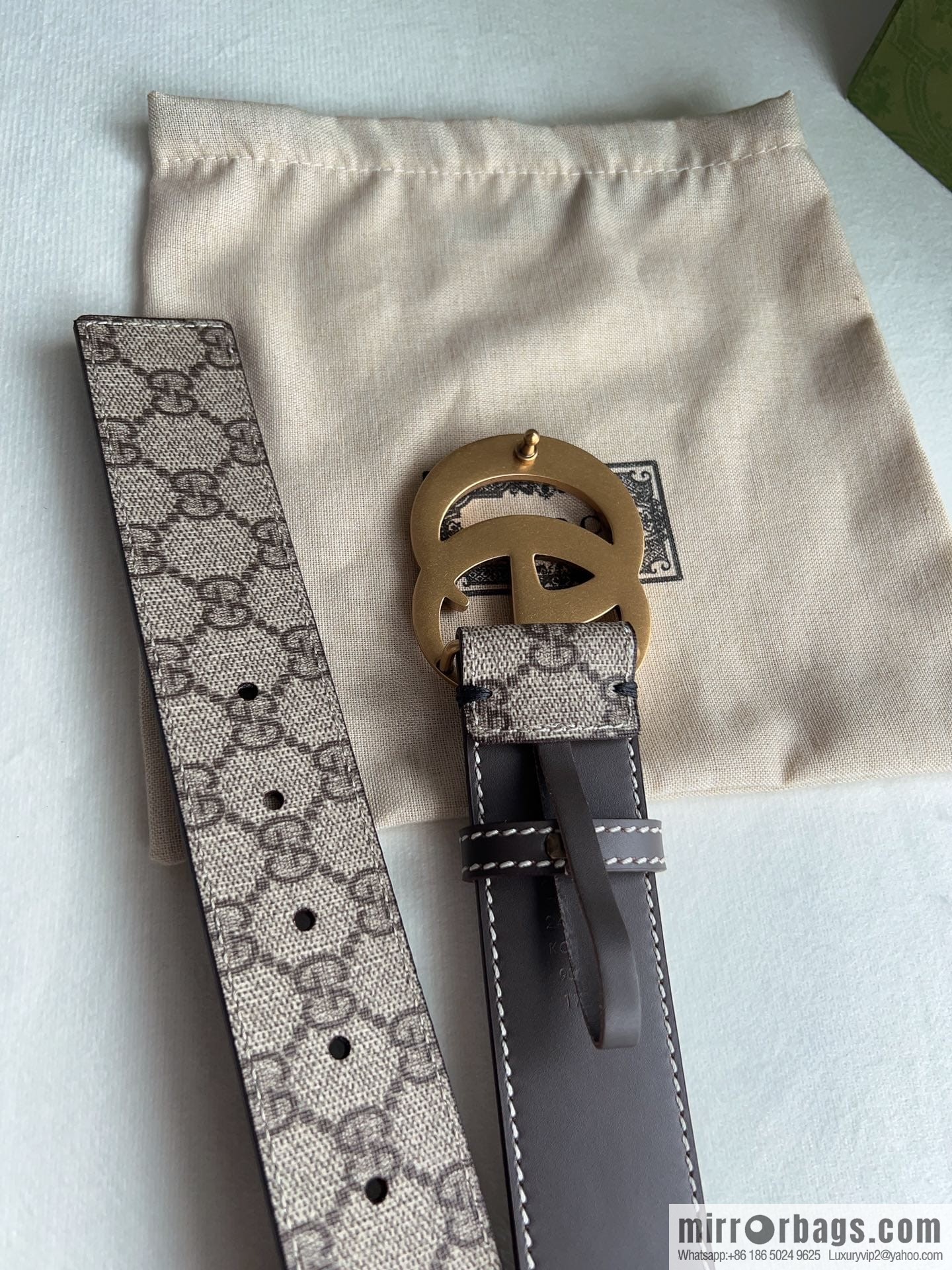 Gucci Gucci GG Supreme Double G Buckle Belt 4.0cm