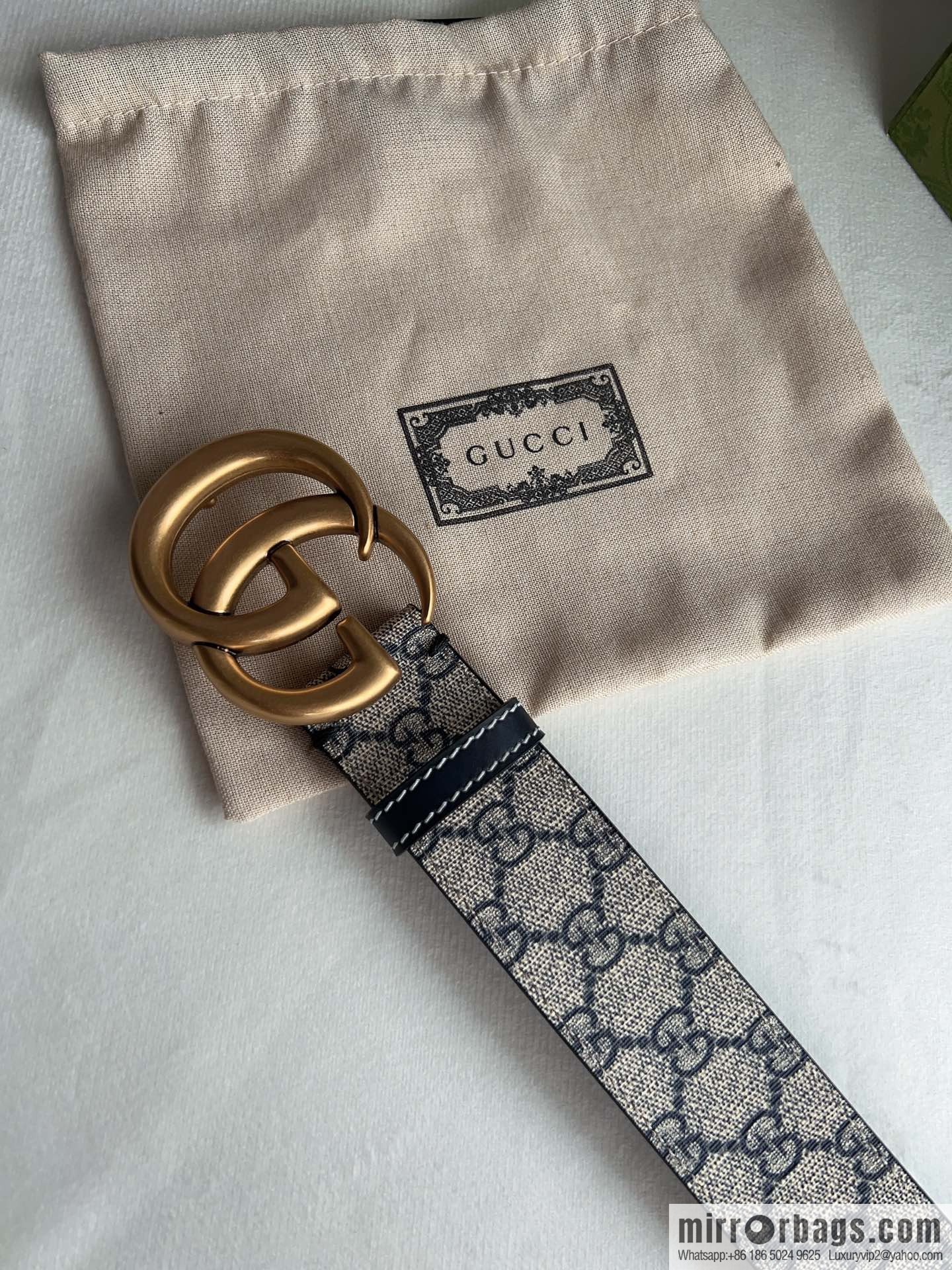 Gucci Gucci GG Supreme Double G Buckle Belt 4.0cm