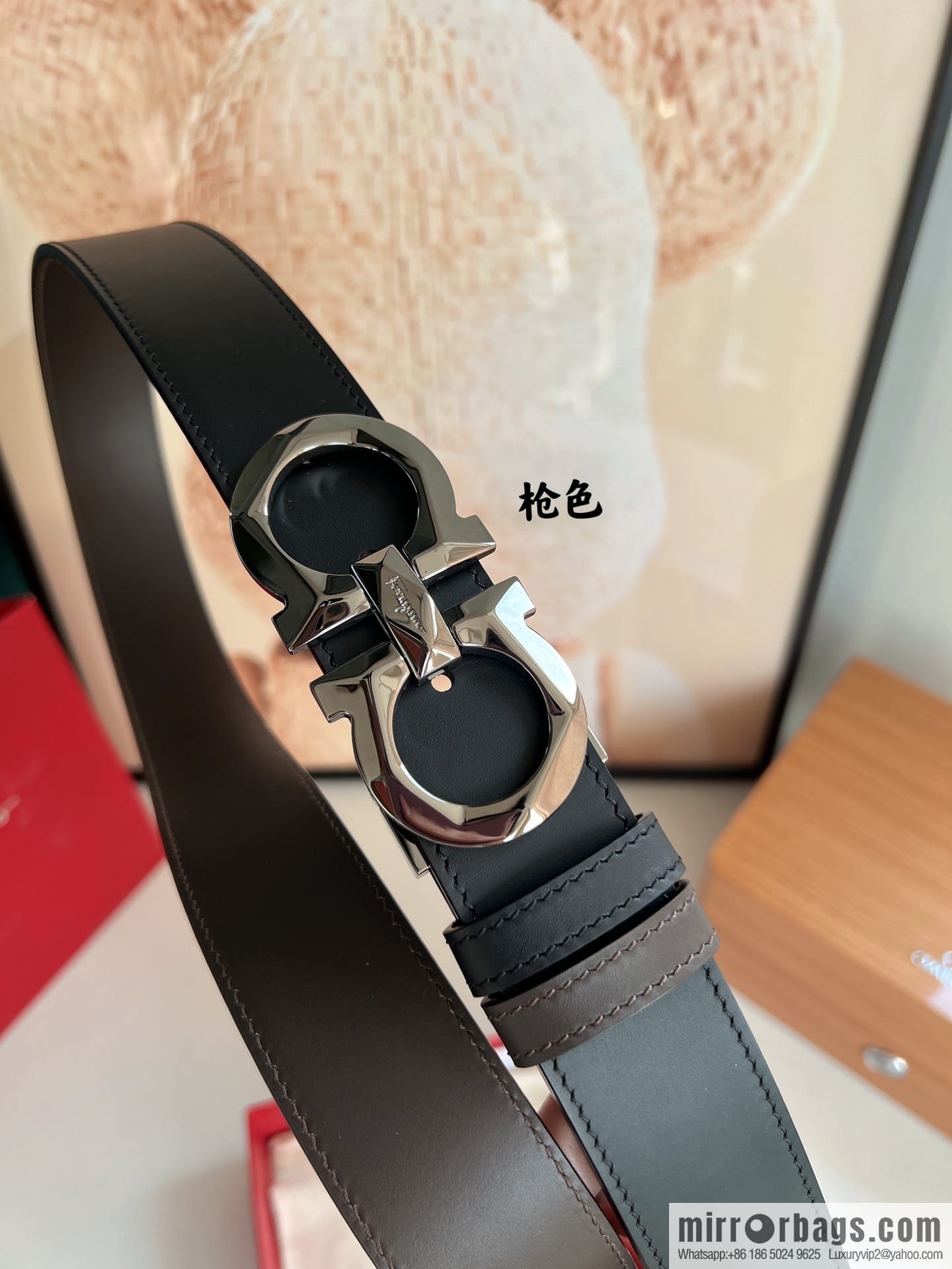 FERRAGAMO Ferragamo, high-quality men's 3.5cm belt