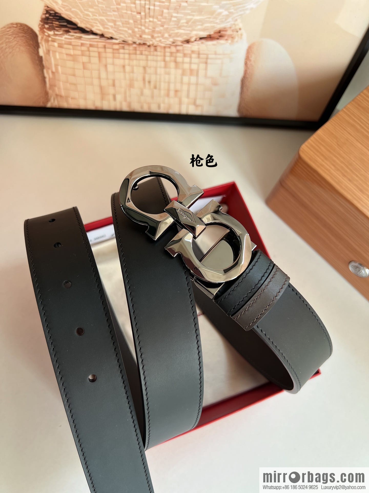 FERRAGAMO Ferragamo, high-quality men's 3.5cm belt