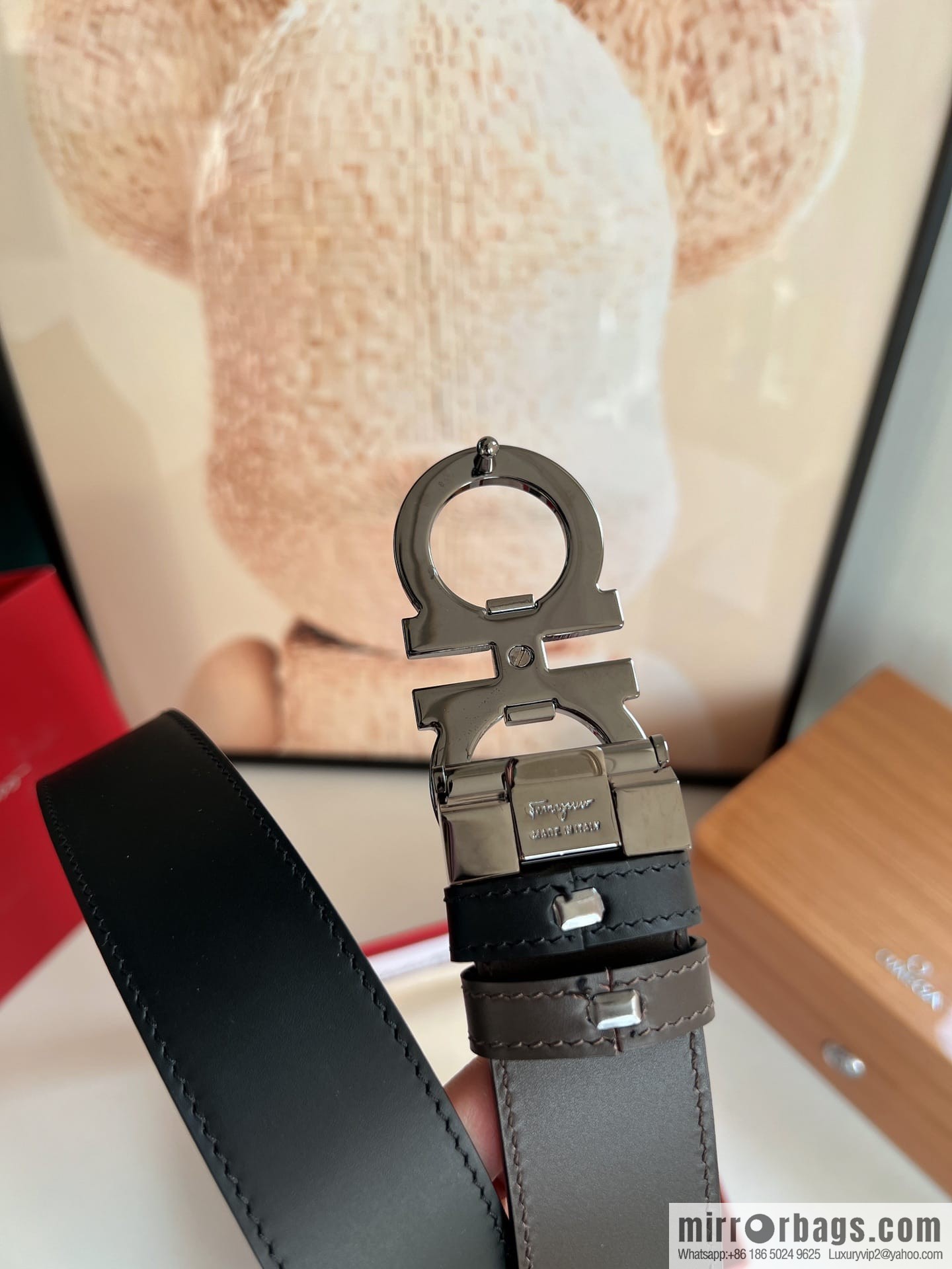 FERRAGAMO Ferragamo, high-quality men's 3.5cm belt