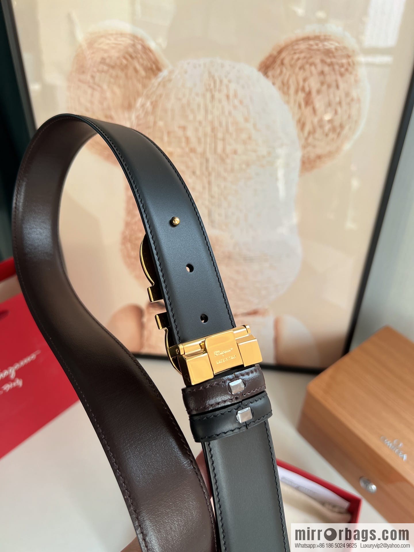 FERRAGAMO Ferragamo, high-quality men's 3.5cm belt