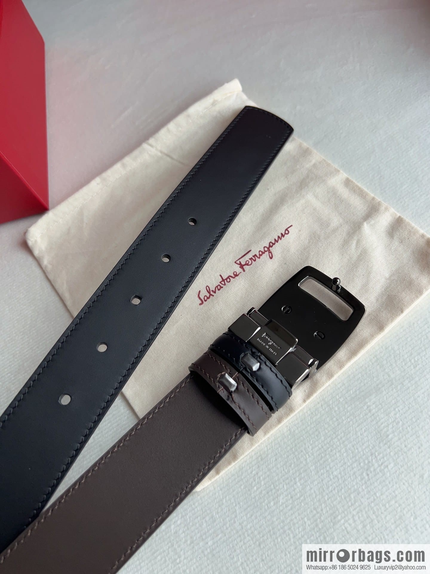 FERRAGAMO Ferragamo, high-quality men's 3.5cm belt