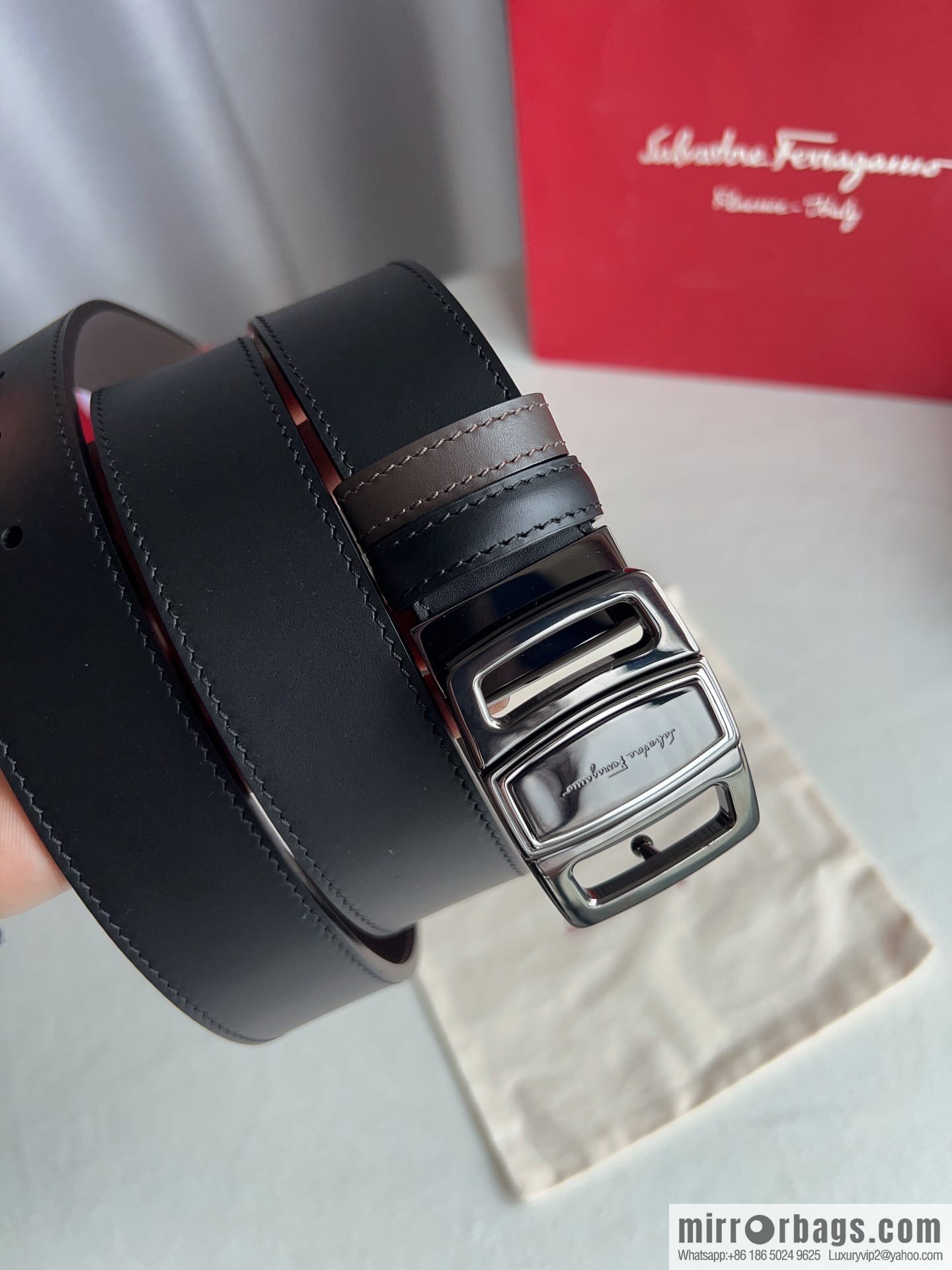 FERRAGAMO Ferragamo, high-quality men's 3.5cm belt