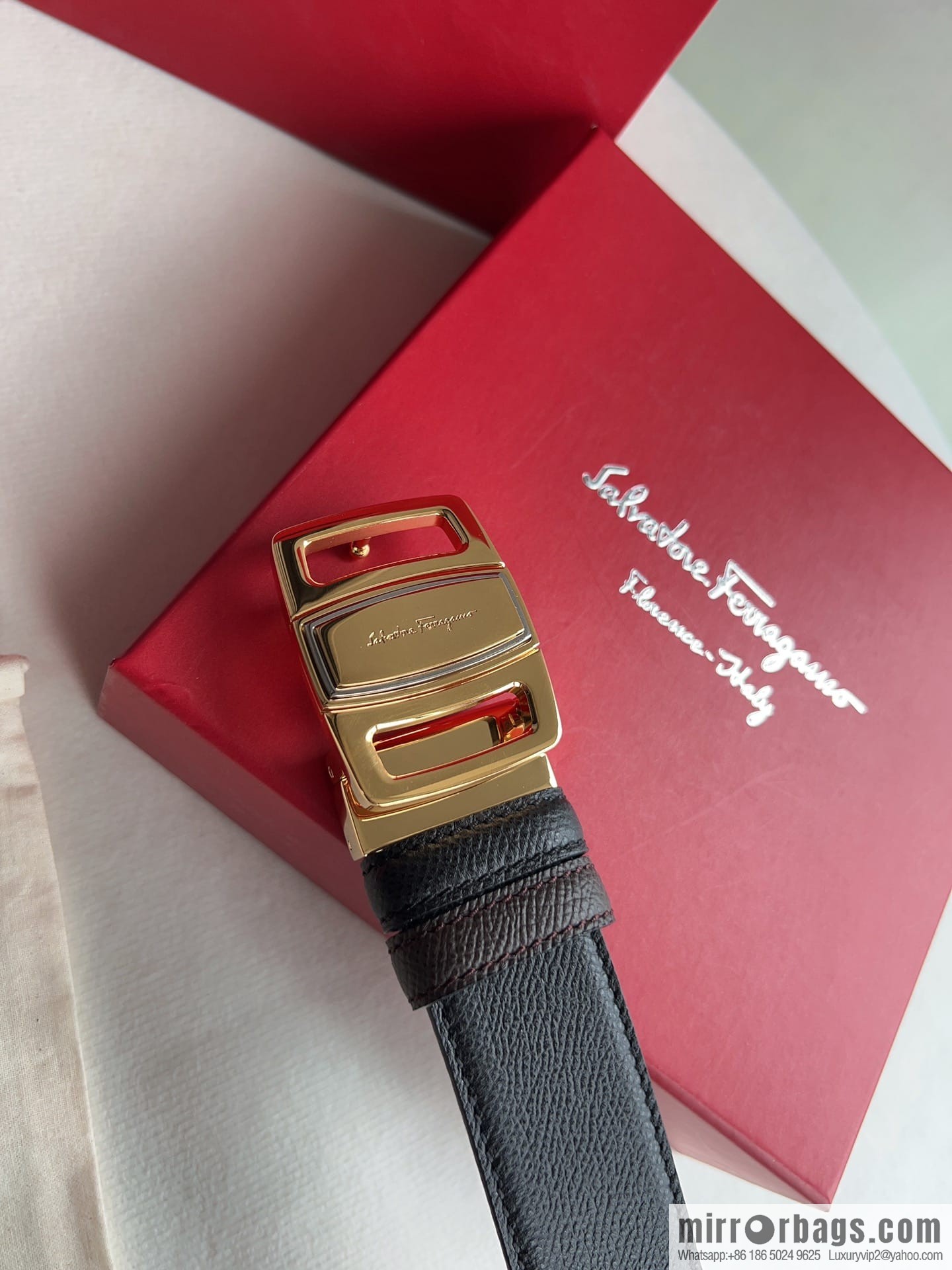 FERRAGAMO Ferragamo, high-quality men's 3.5cm belt