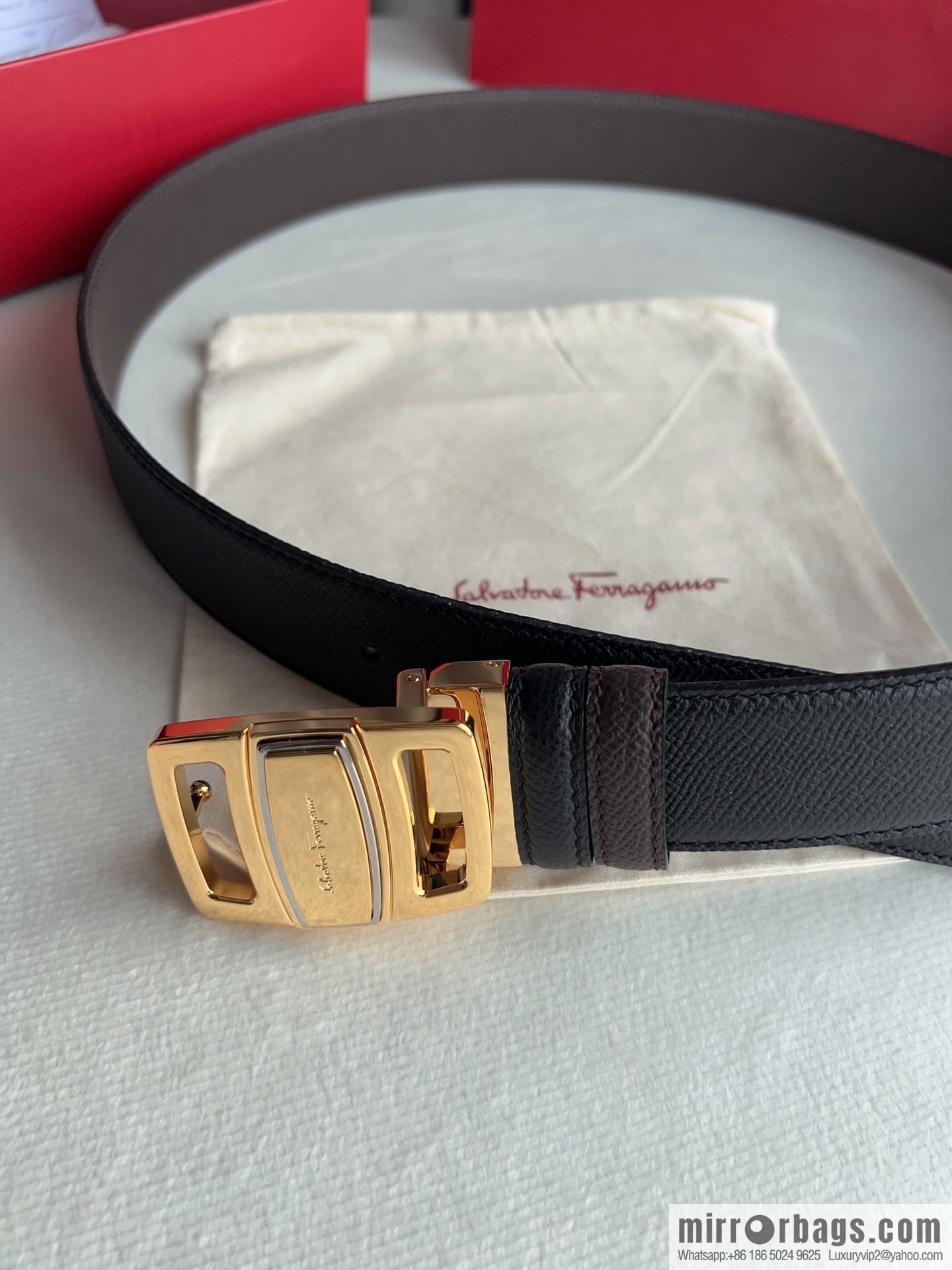 FERRAGAMO Ferragamo, high-quality men's 3.5cm belt