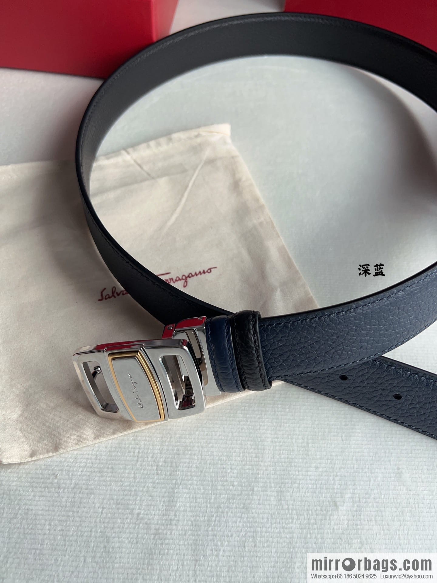 FERRAGAMO Ferragamo, high-quality men's 3.5cm belt