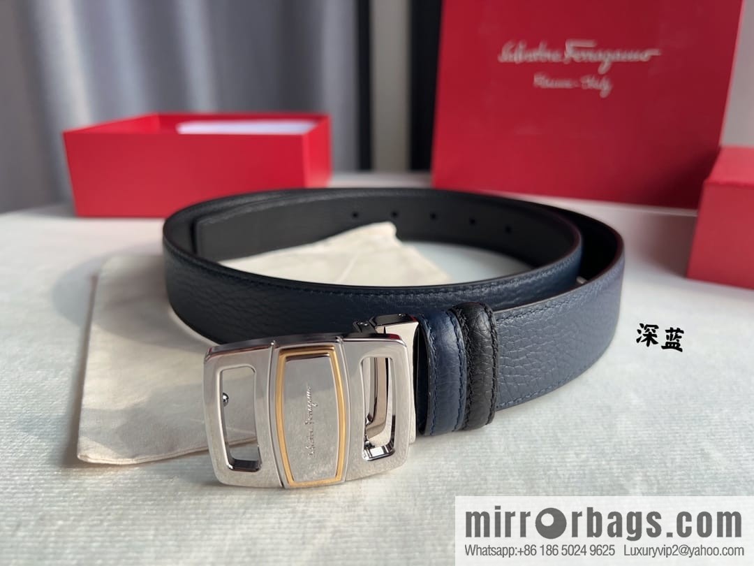 FERRAGAMO Ferragamo, high-quality men's 3.5cm belt