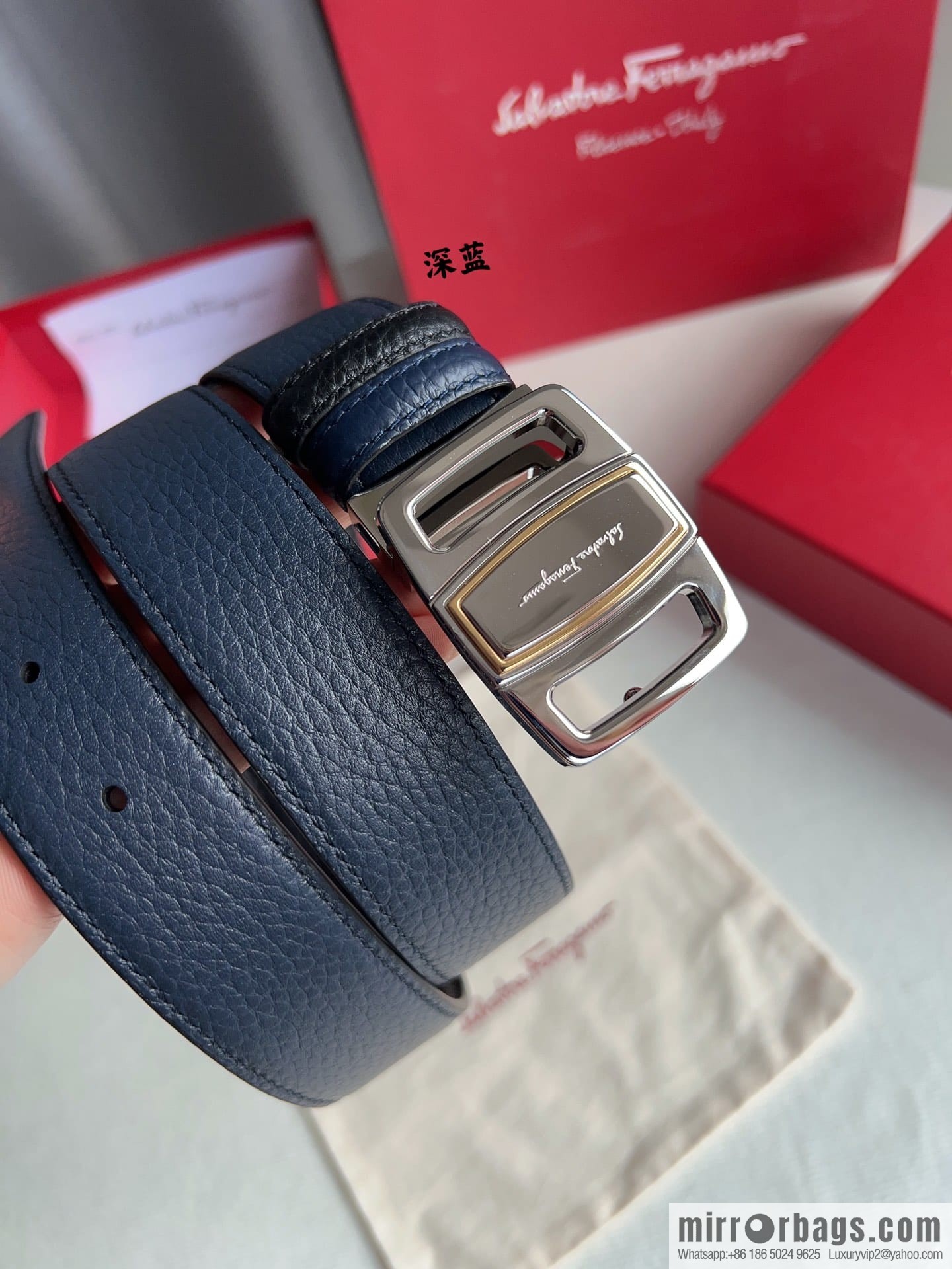 FERRAGAMO Ferragamo, high-quality men's 3.5cm belt