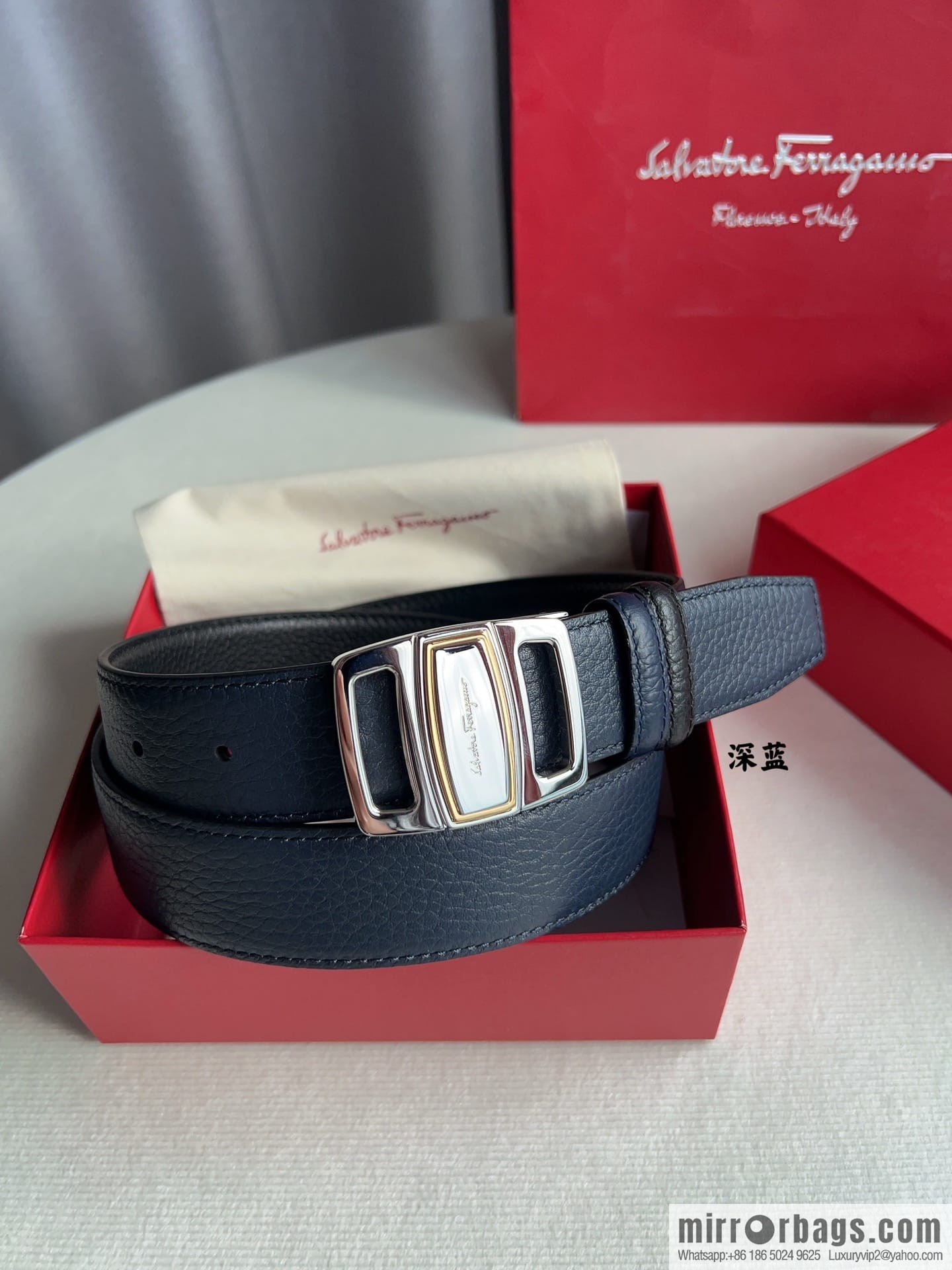 FERRAGAMO Ferragamo, high-quality men's 3.5cm belt
