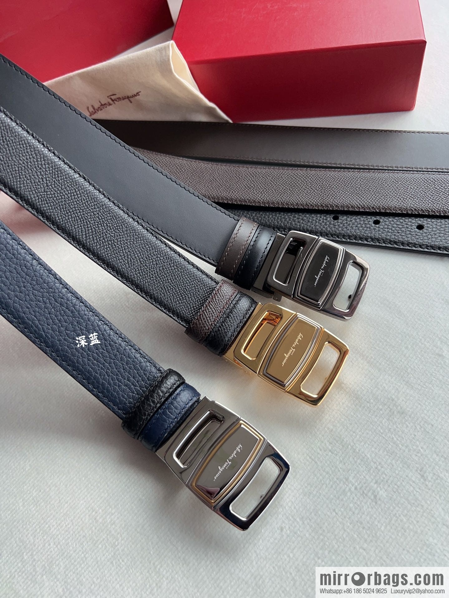 FERRAGAMO Ferragamo, high-quality men's 3.5cm belt