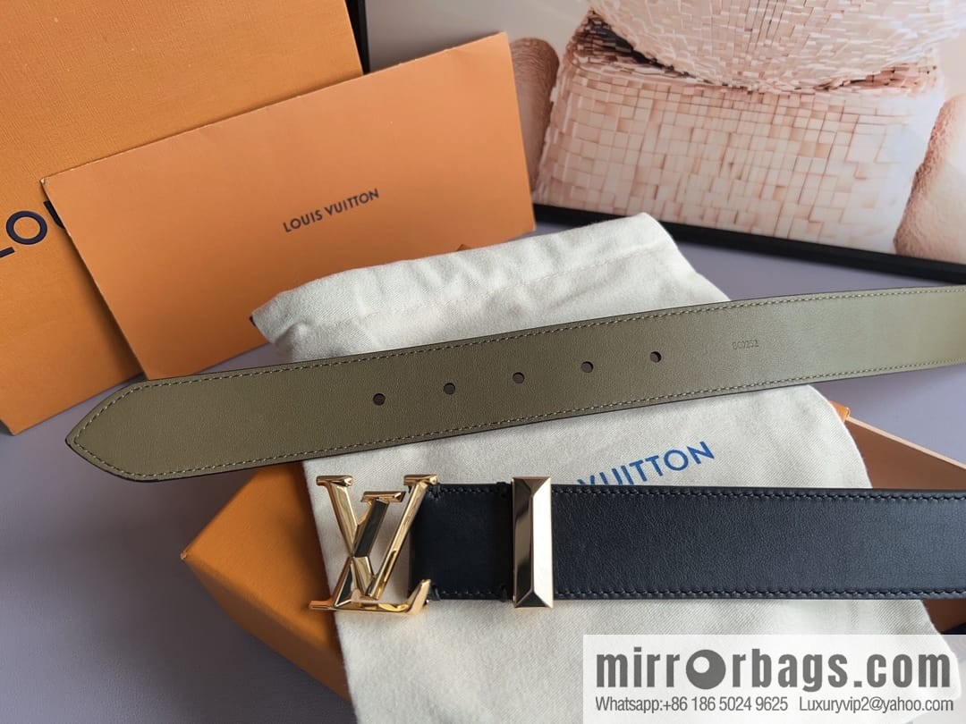 LV/Louis Vuitton, soft cowhide LV Pyramide belt