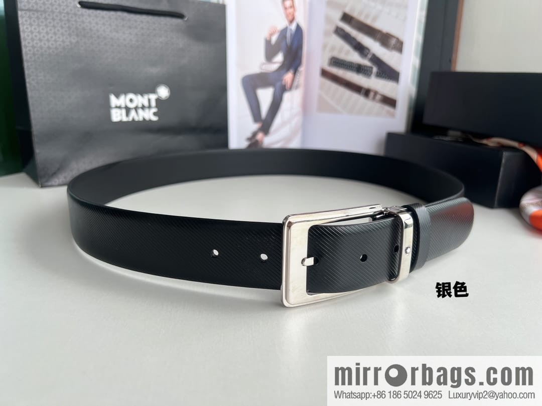Montblanc, Needle Button Men's 3.5cm Belt