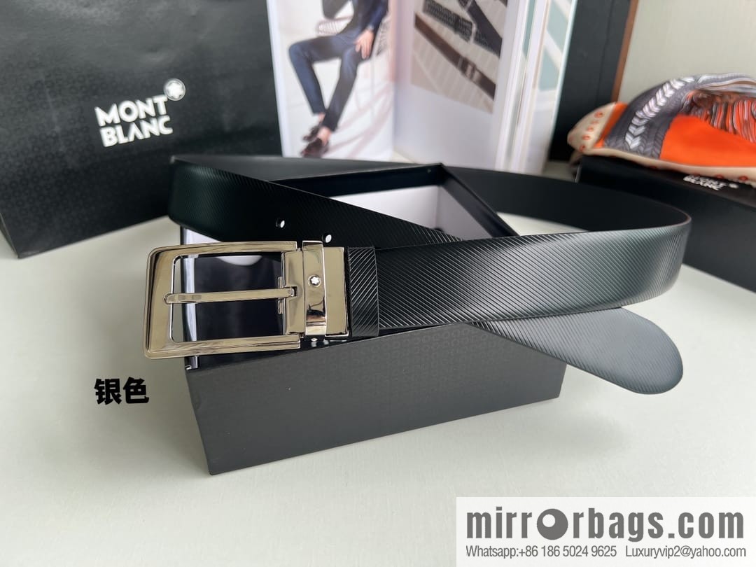 Montblanc, Needle Button Men's 3.5cm Belt