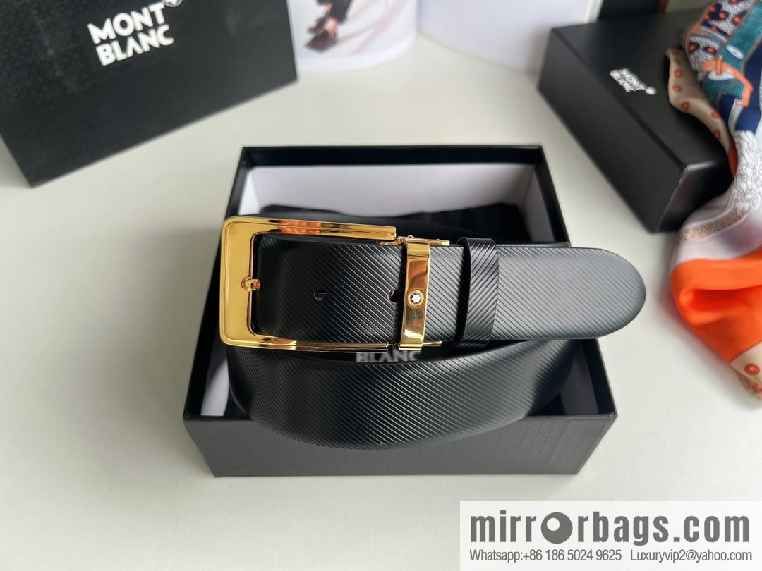 Montblanc, Needle Button Men's 3.5cm Belt