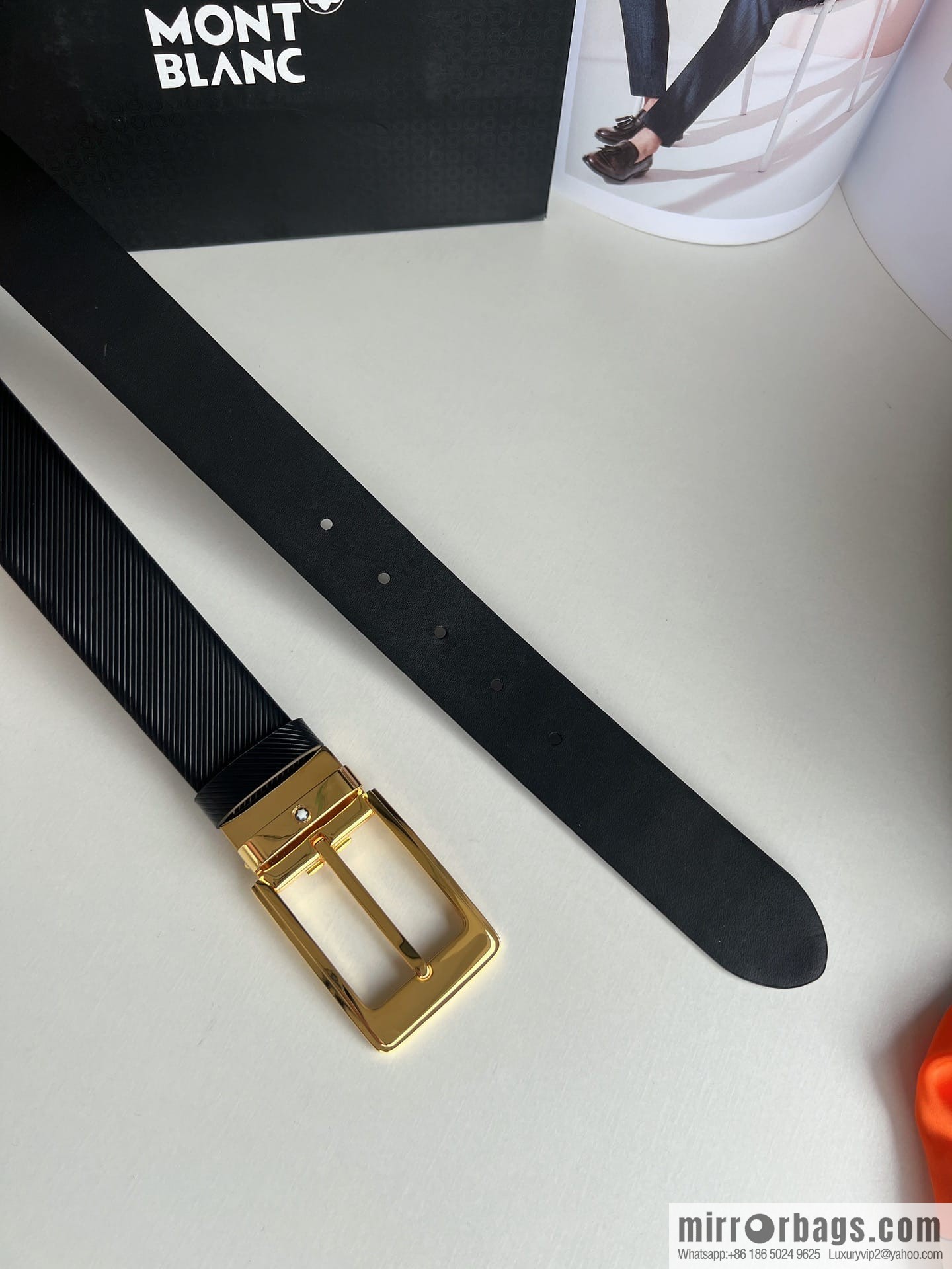 Montblanc, Needle Button Men's 3.5cm Belt