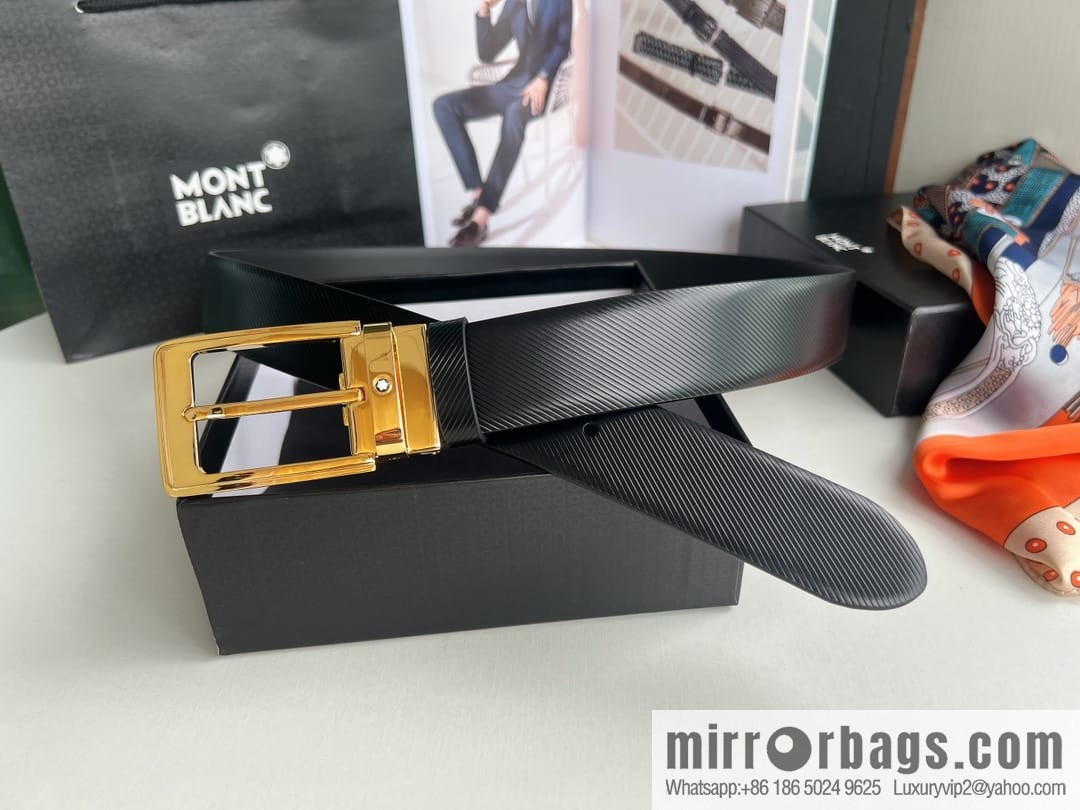 Montblanc, Needle Button Men's 3.5cm Belt