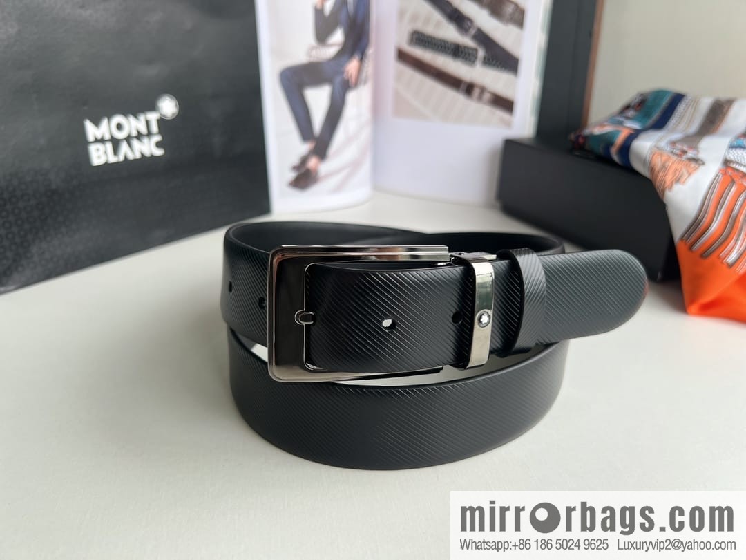 Montblanc, Needle Button Men's 3.5cm Belt