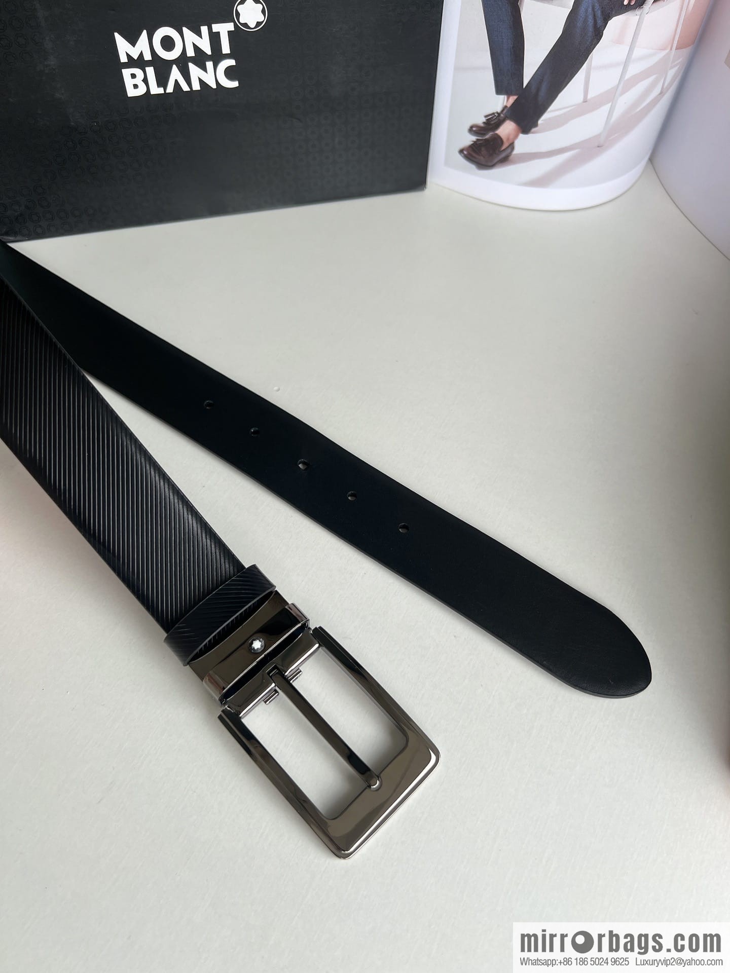 Montblanc, Needle Button Men's 3.5cm Belt