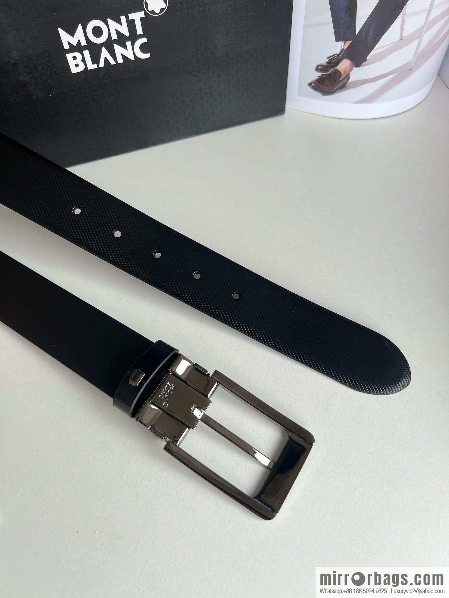 Montblanc, Needle Button Men's 3.5cm Belt