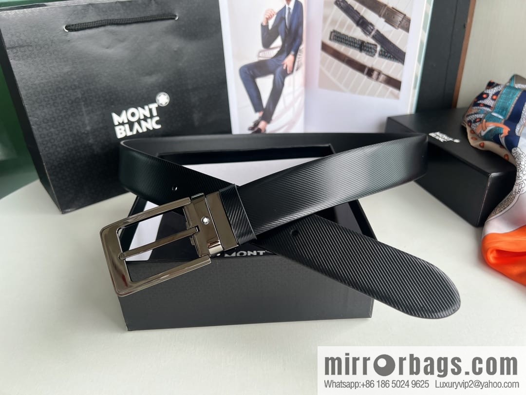 Montblanc, Needle Button Men's 3.5cm Belt