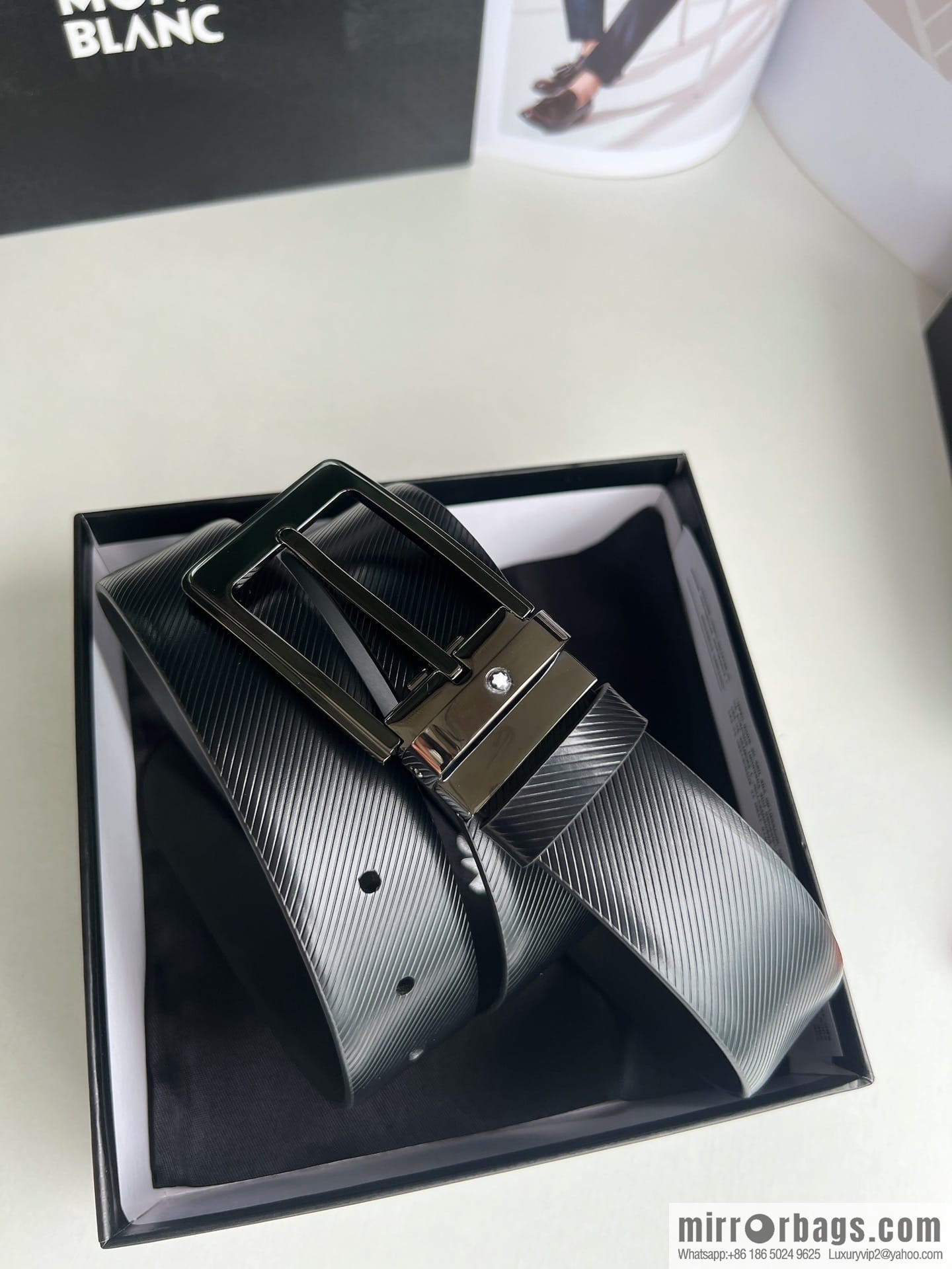 Montblanc, Needle Button Men's 3.5cm Belt