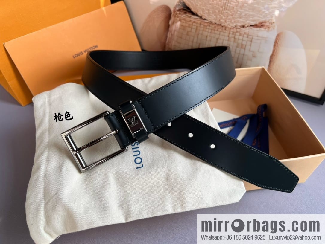 LV/Louis Vuitton, Metal Buckle Men's 35mm Vendome Belt
