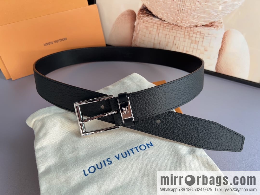 LV/Louis Vuitton, Metal Buckle Men's 35mm Vendome Belt